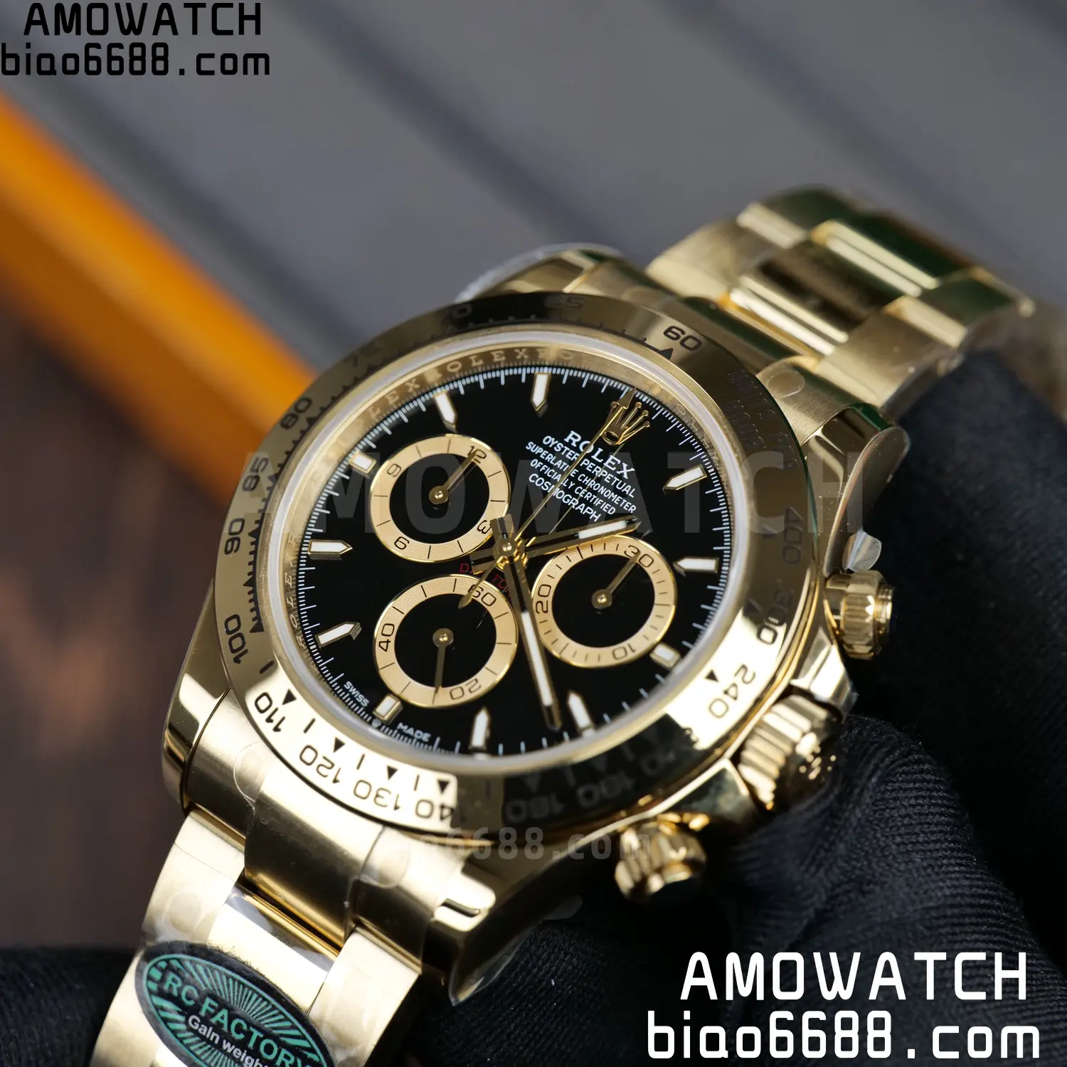 Rolex Daytona 126508 RCF RGF 1:1 Best Edition Black Dial on YG Bracelet JH4131 V2 220g Free Sprung 73 25d045e8f7f233d AMO Watch