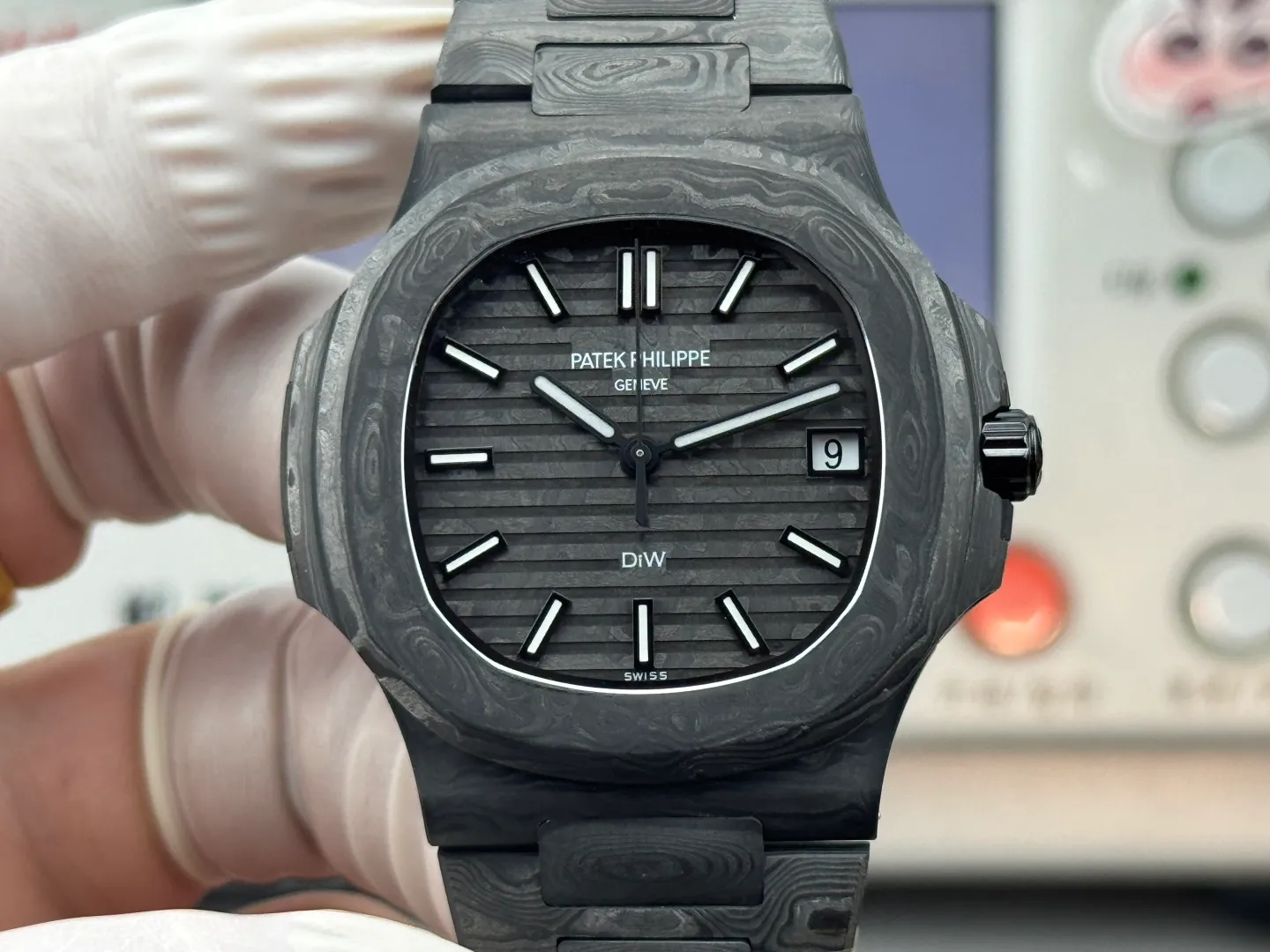 PP Nautilus 5711 DIW Carbon DIWF 1:1 Best Edition Carbon Black Dial On Carbon Bracelet DD324 23 28c2d93ea06001f 阿默表行AmoWatch