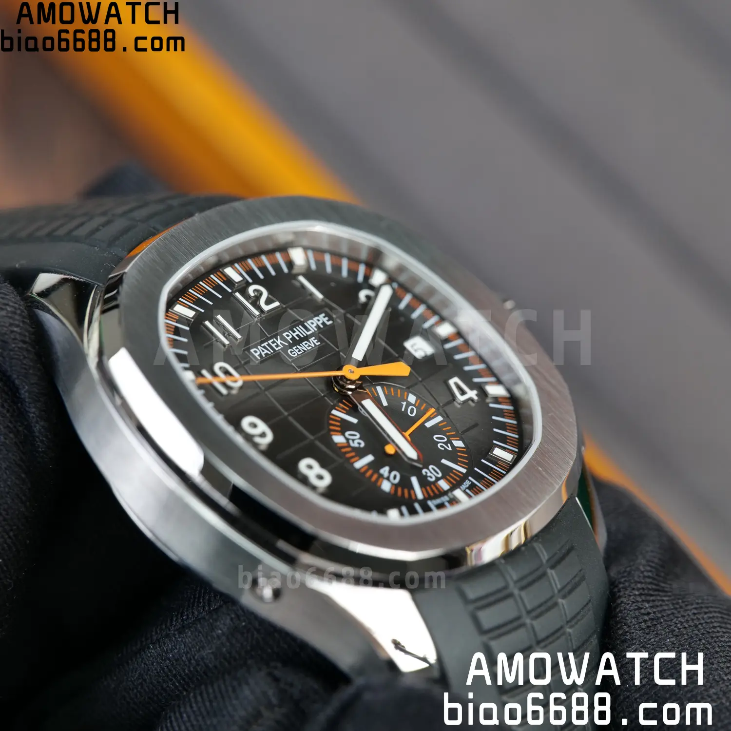 PP Aquanaut 5968 SS DDF 1:1 Best Edition Gray Dial on Black Rubber Strap A520 79 298b2f8f1f79c73 AMO Watch