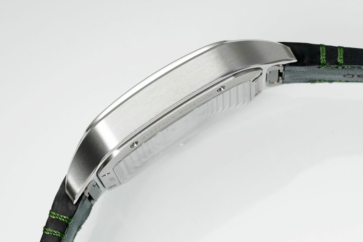 Cartier Santos Skeleton SS RICH 1:1 Best Edition Skeleton Green Dial on Green Leather Strap 9611MC Super Clone V2 27 2b14348f9258ece AMO Watch