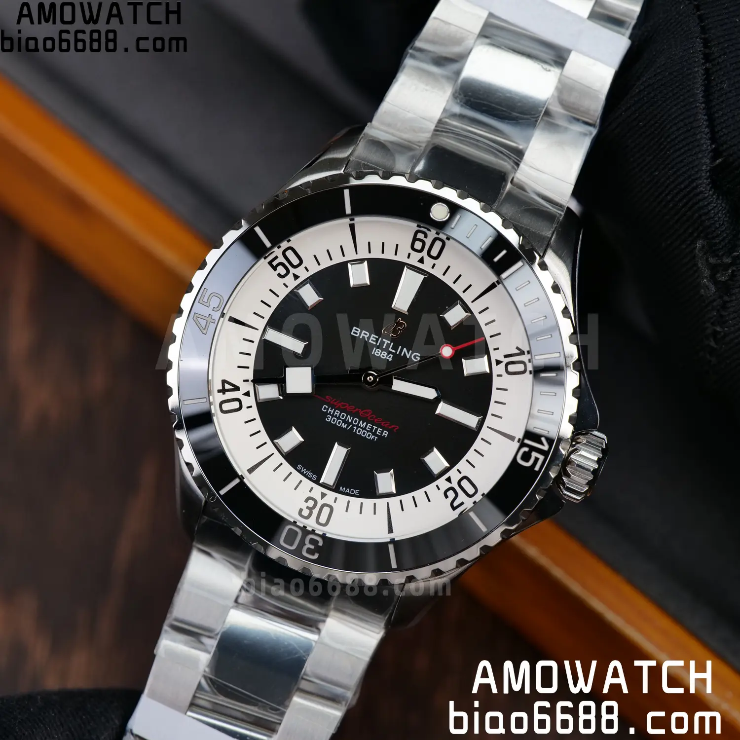 Breitling Superocean 42 SS BLF 1:1 Best Edition Black Dial on SS Bracelet A2824 93 2c14e423e99c447 AMO Watch