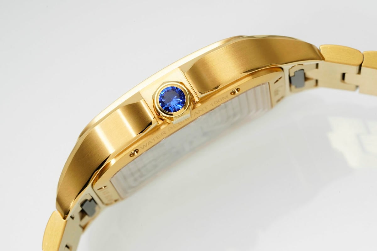 Cartier Santos Skeleton YG RICH 1:1 Best Edition Skeleton Dial on YG Bracelet 9611MC Super Clone V2 26 2f1519907bf07d4 阿默表行AmoWatch