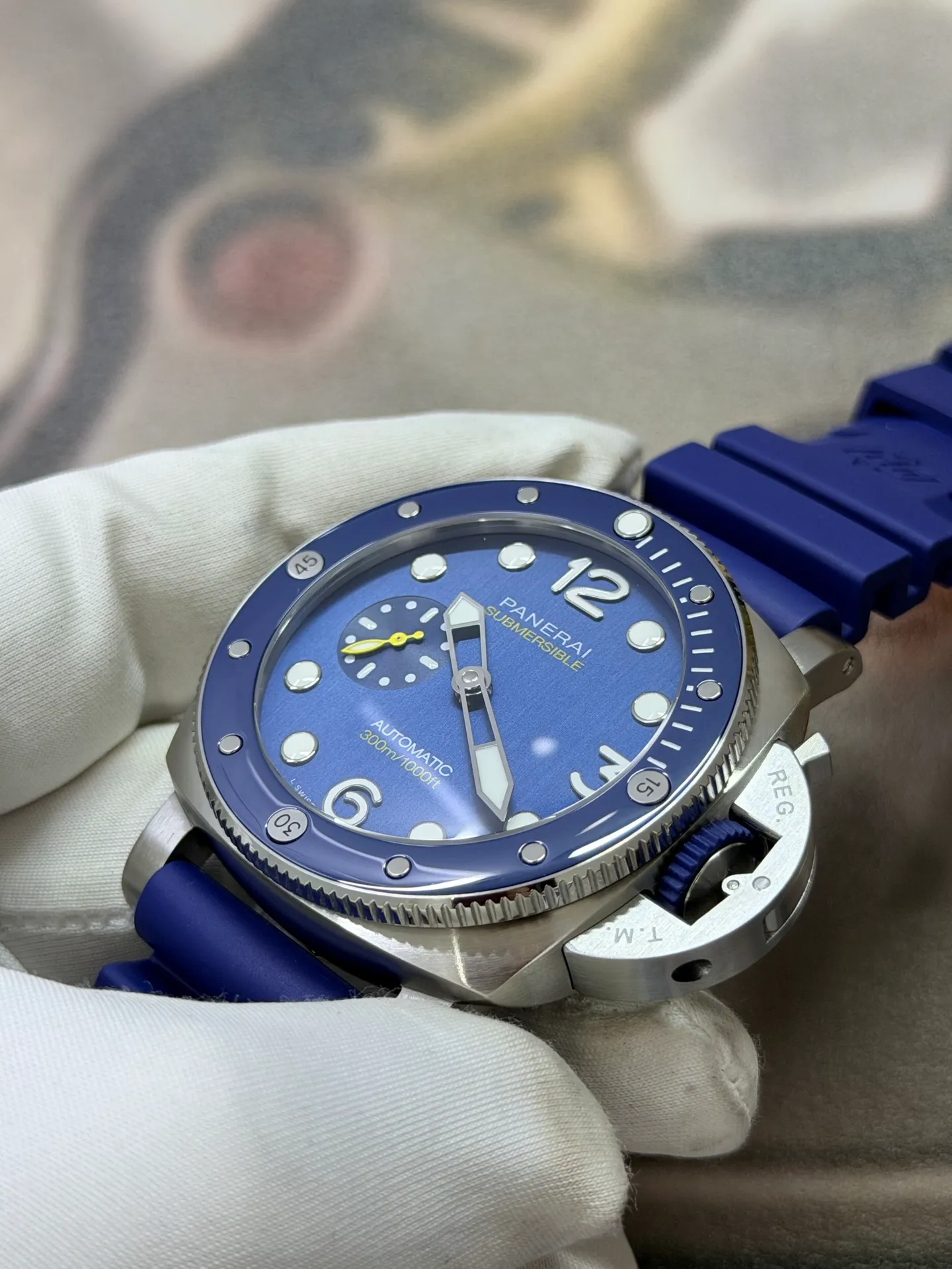 Panerai PAM1676 44mm Submersible VSF 1:1 Best Edition Blue Dial On Blue Rubber Strap P.900 Super Clone 18 325dd0e9e4fa43c AMO Watch