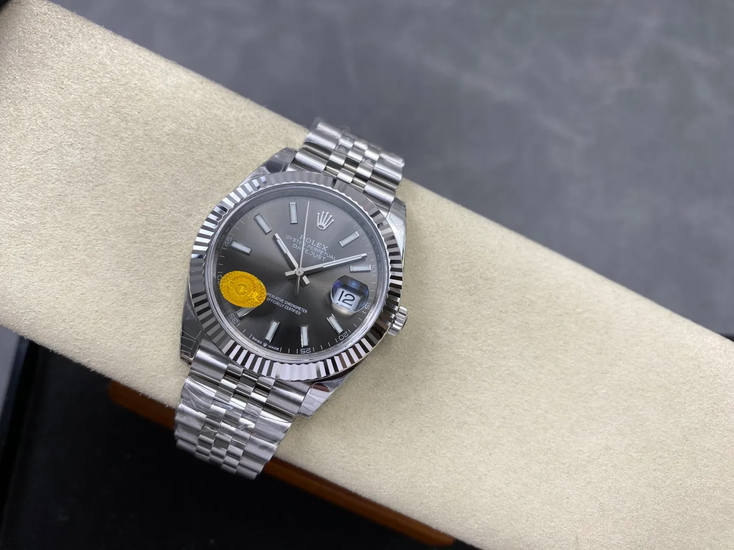 ROLEX DateJust 41mm SS 126334 VSF 1:1 Best Edition 904L Steel Gray Stick Dial on Jubilee Bracelet V2s (Free Sprung) 32 3761a720fe7479b AMO Watch