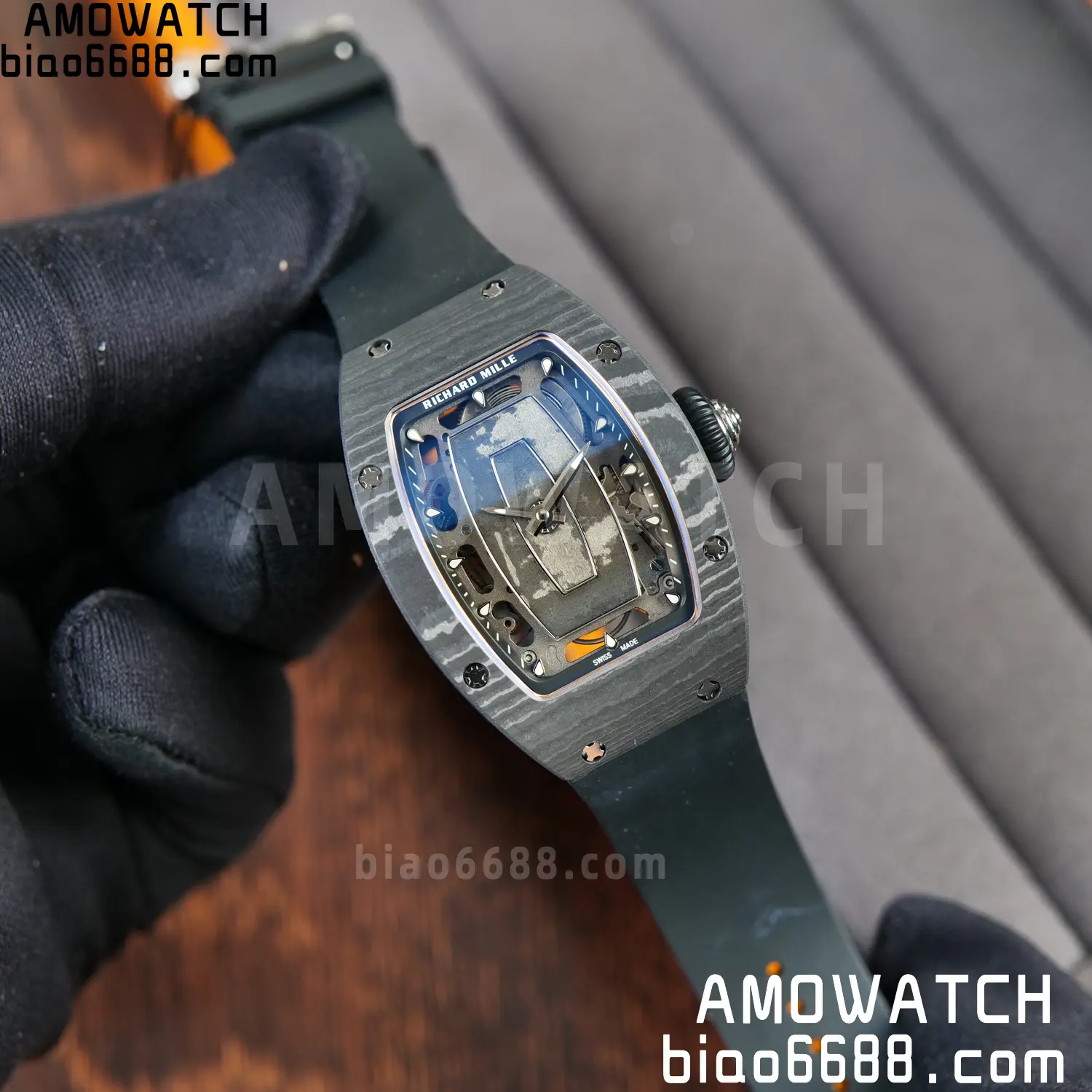 Richard Mille RM07 RM07-01 Ladies ZF 1:1 Best Edition NTPT Case Black Rubber Strap 76 3771ce7e578900b AMO Watch