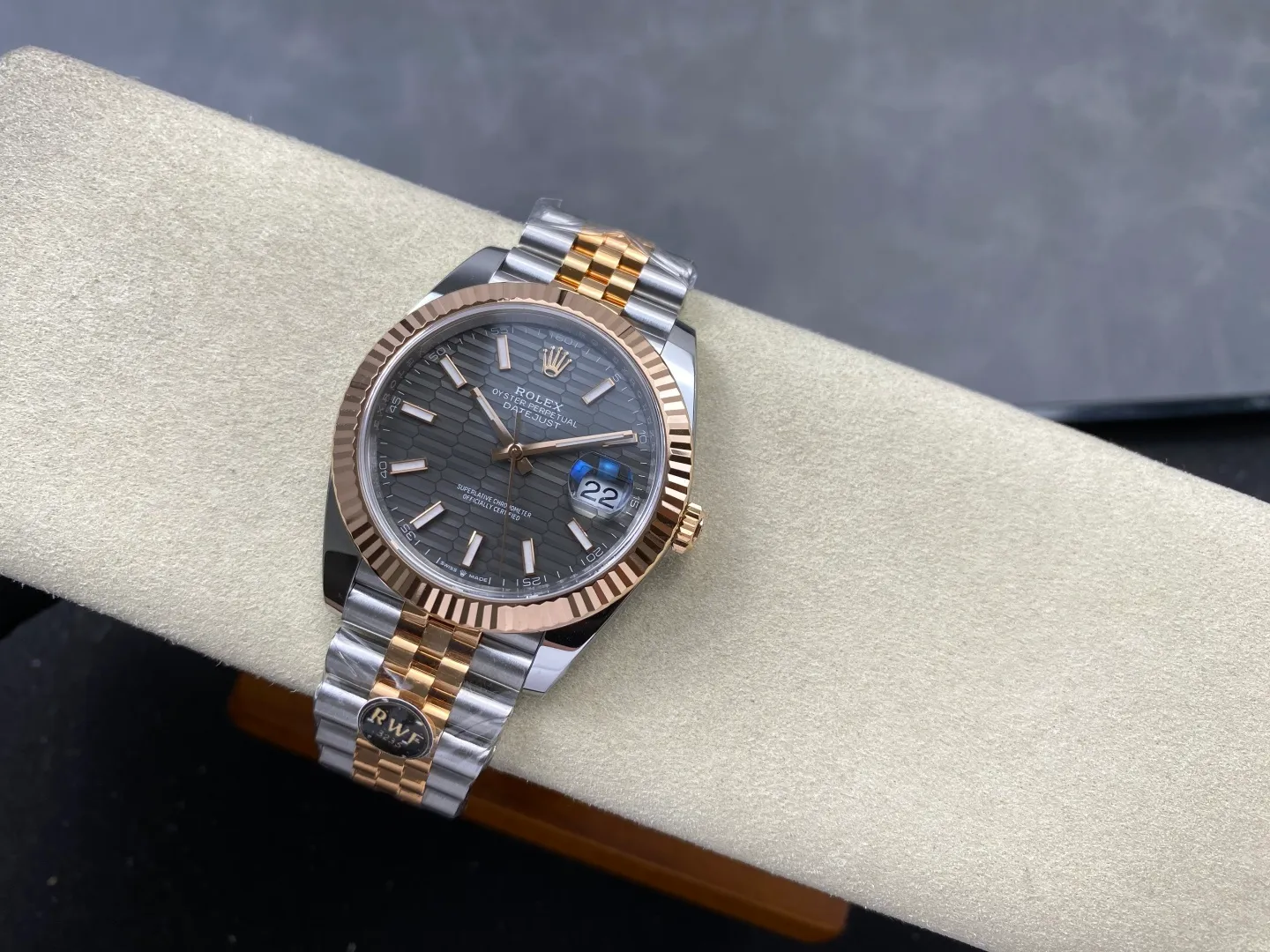 Rolex DateJust 41 126331 RWF 1:1 Best Edition Gray Textured Stick Dial on Jubilee Bracelet JH3235 (Free Sprung) 34 3b2d0f06650a9f3 阿默表行AmoWatch