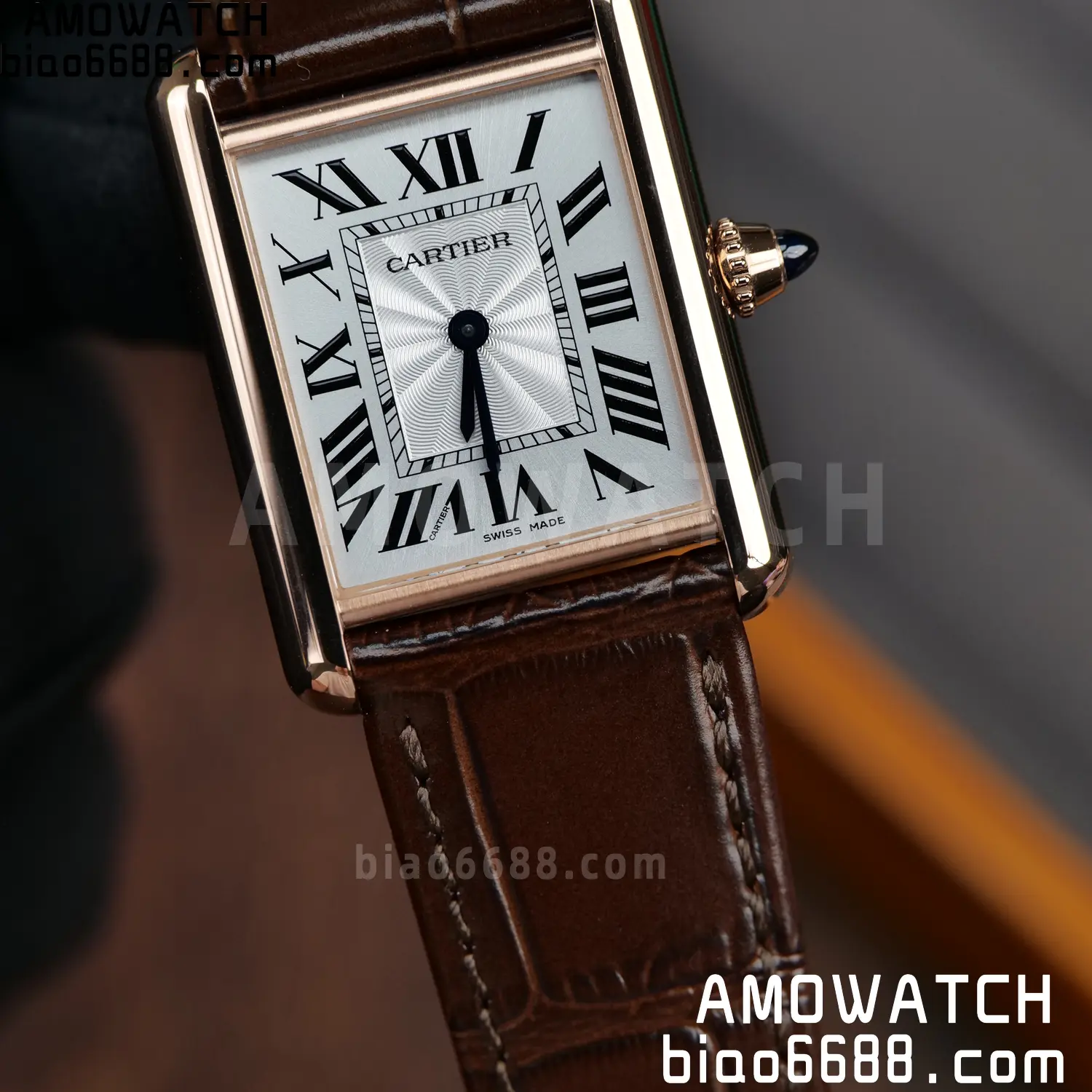 CARTIER Tank Must RG WGTA0011 25.5mm F1 Facftory 1:1 Best Edition White Dial on Brown Leather Strap Ronda 73 3c7bfe4c1f40d5b AMO Watch
