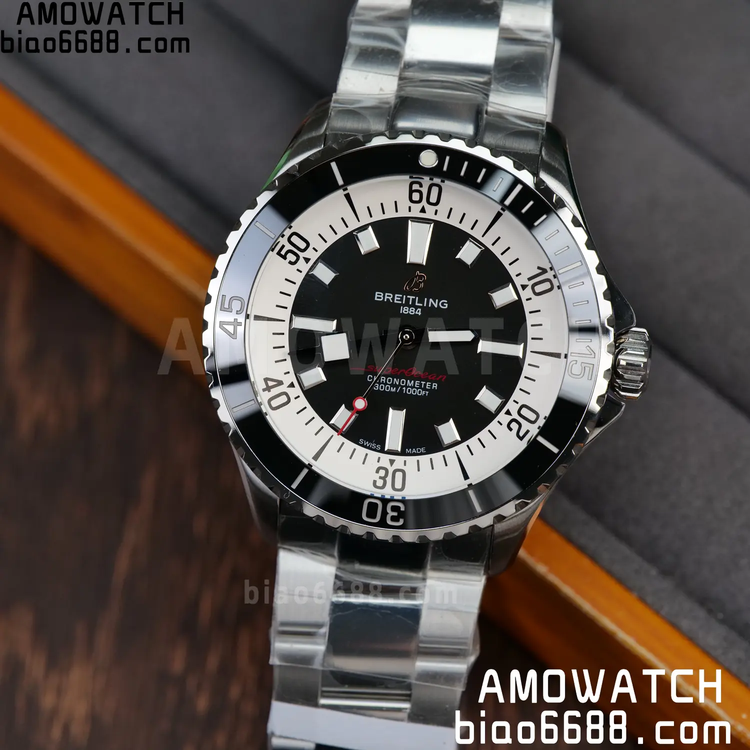 Breitling Superocean 42 SS BLF 1:1 Best Edition Black Dial on SS Bracelet A2824 108 45abde48eb32d8f AMO Watch