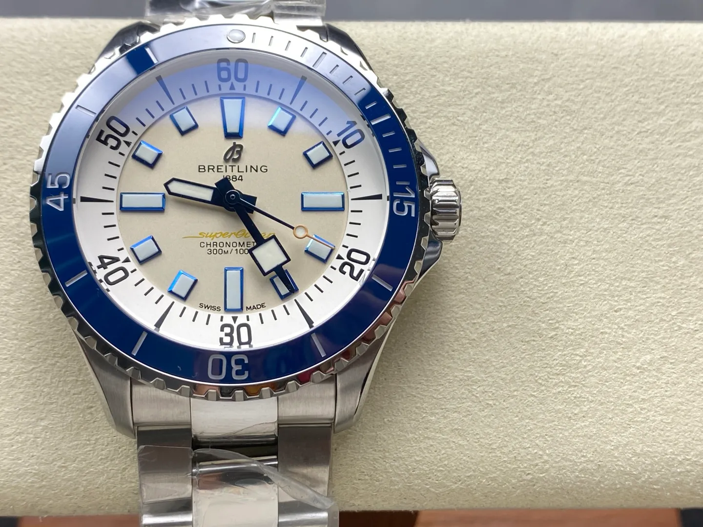 Breitling Superocean 44 SS TF Factory 1:1 Best Edition Blue Ceramic Bezel White Dial on SS Bracelet A2824 19 481fb23a7c87684 1 AMO Watch