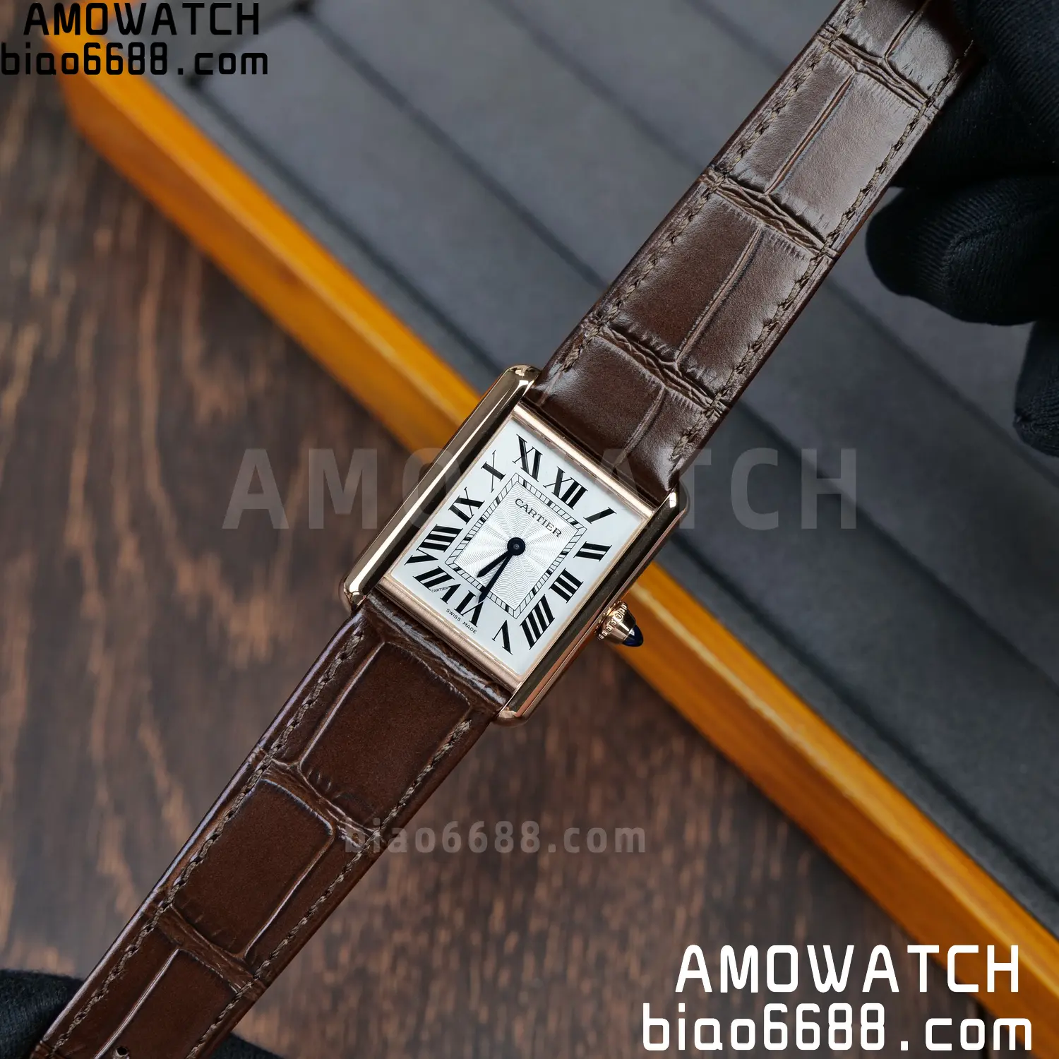 CARTIER Tank Must RG WGTA0011 25.5mm F1 Facftory 1:1 Best Edition White Dial on Brown Leather Strap Ronda 59 48708f3a32bc2e0 AMO Watch