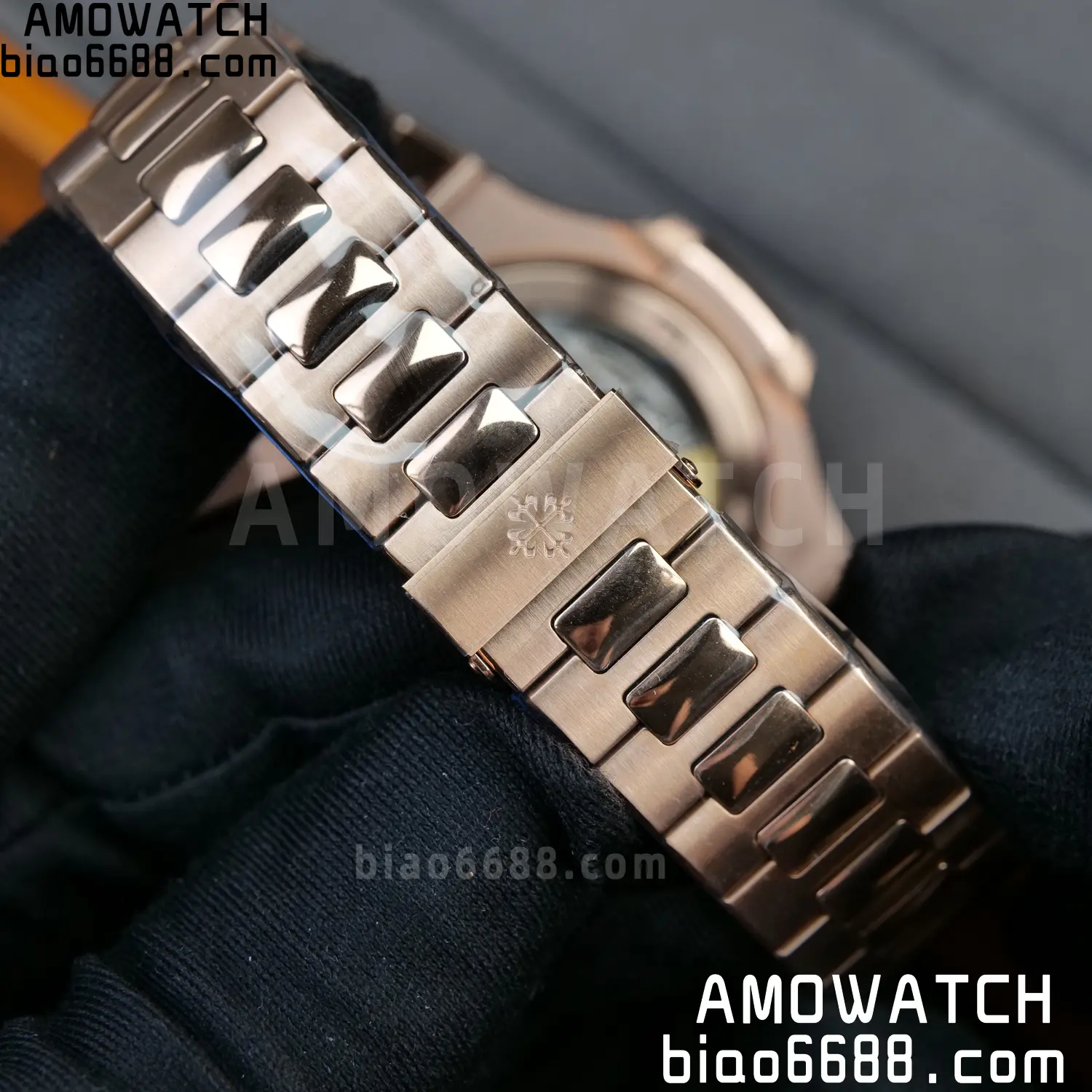 PP Nautilus 5711 RG DDF 1:1 Best Edition Brown Textured Dial on RG Bracelet DD324 (Weighted) 48 4fcc929434d91e1 AMO Watch
