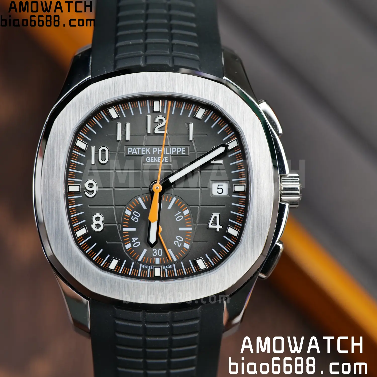 PP Aquanaut 5968 SS DDF 1:1 Best Edition Gray Dial on Black Rubber Strap A520 68 5439db94829701d AMO Watch