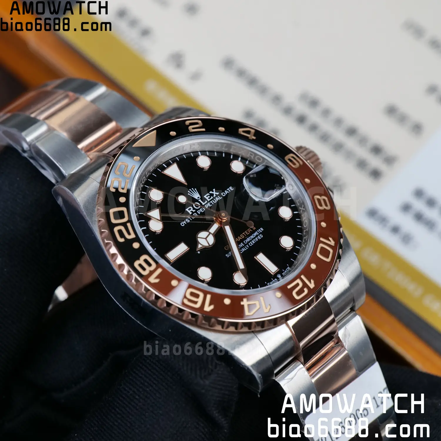 Custom Made Rolex GMT-Master II 126711 CHNR VSF 68 554564425d2ba6f AMO Watch