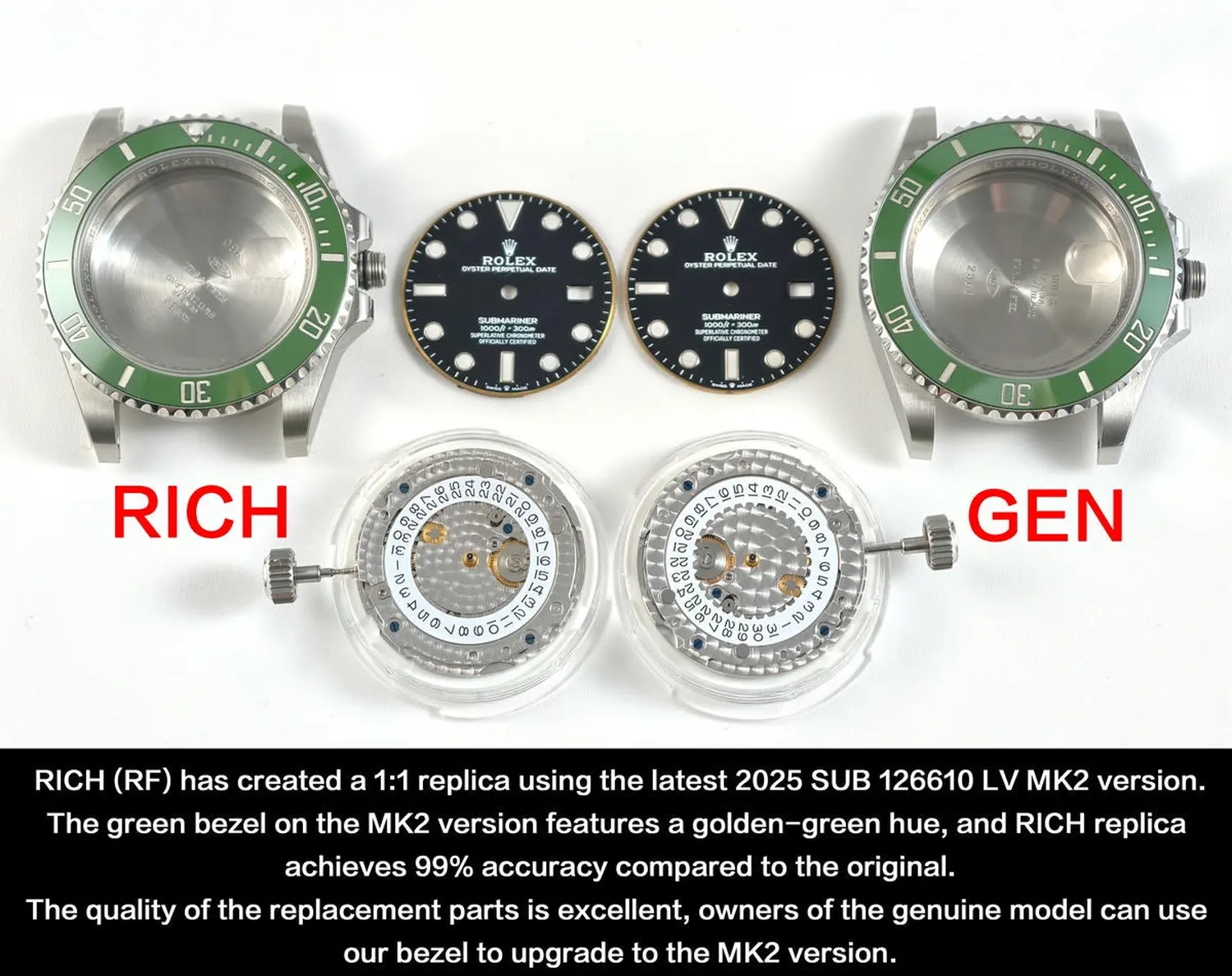 Rolex Submariner 41mm 126610 LV 2025 MK2 Kermit RICH 1:1 Best Edition 904L SS Case and Bracelet JH3235 V2 (Free Sprung) 109 55660bba5335b74 阿默表行AmoWatch