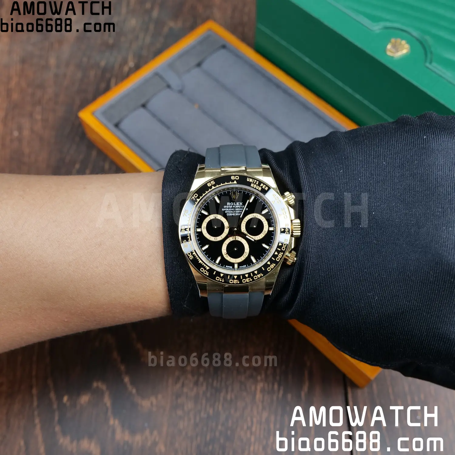 Rolex Daytona 126518 RCF RGF 1:1 Best Edition Black Dial on Oysterflex Strap JH4131 V2 160g Free Sprung 104 55b1c0e02eb778e AMO Watch