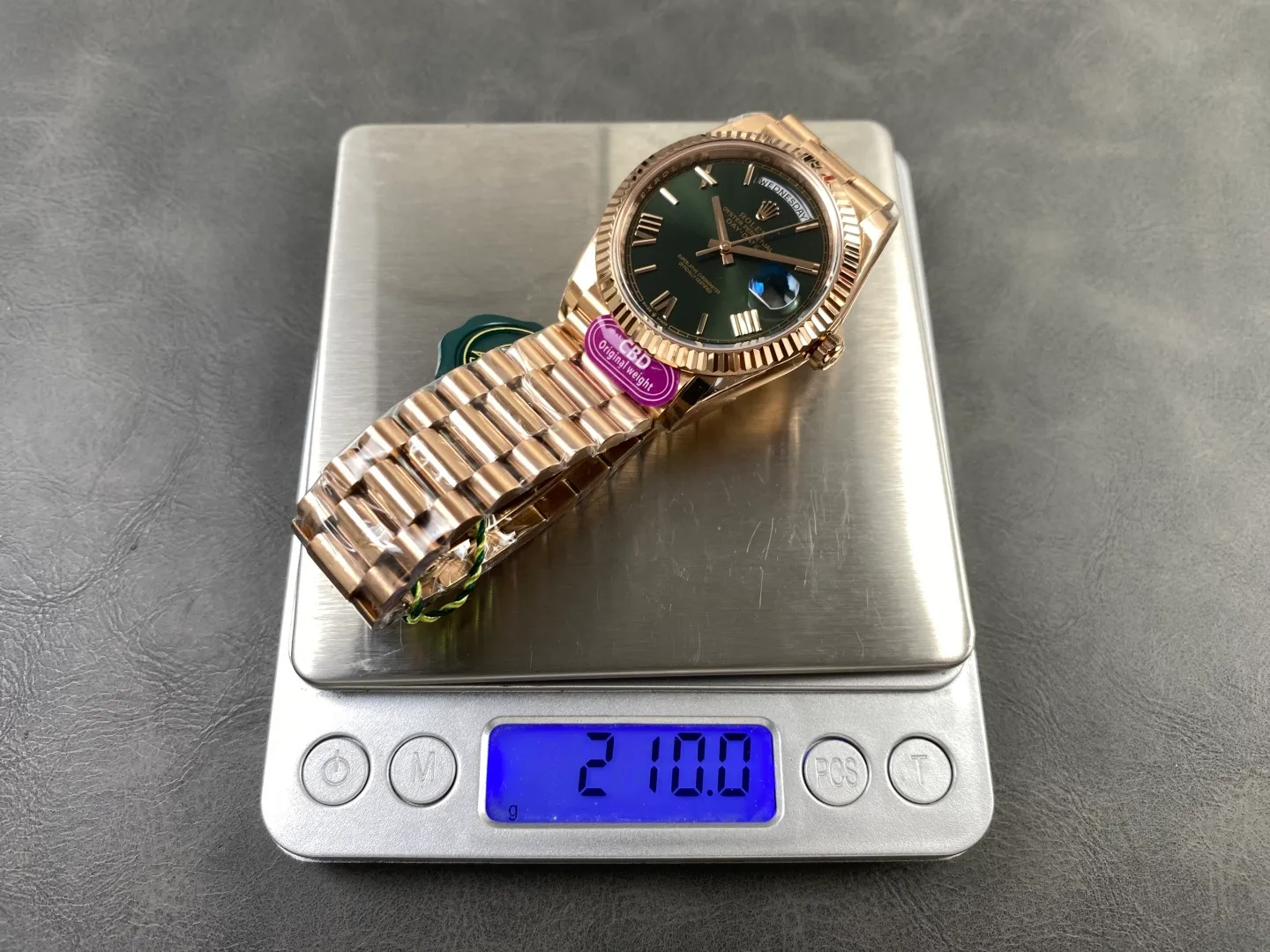 Rolex Day Date 40 RG CBDF 1:1 Best Edition Green Roman Dial on President Bracelet VR3255 (210g) 21 5bb42814aa3be6b AMO Watch