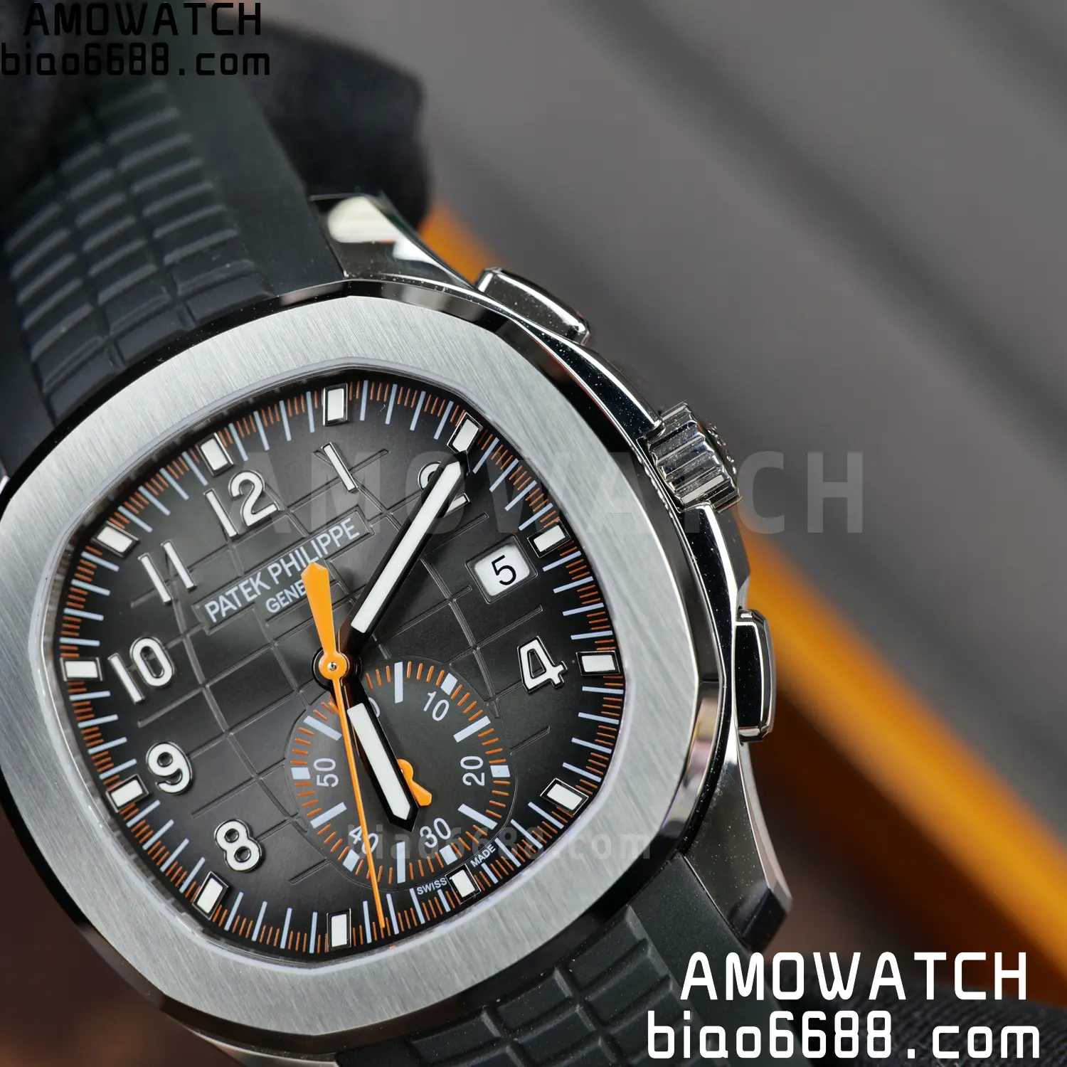 PP Aquanaut 5968 SS DDF 1:1 Best Edition Gray Dial on Black Rubber Strap A520 76 5bdc7d0972f122f AMO Watch