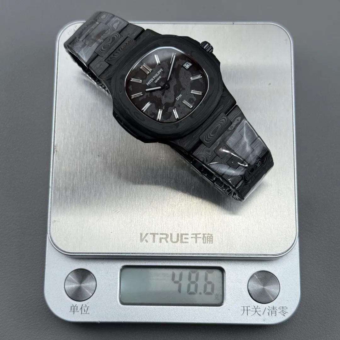 PP Nautilus 5711 DIW Carbon DIWF 1:1 Best Edition Blue/Black Dial On Carbon Bracelet DD324 19 6015503c7c53435 阿默表行AmoWatch