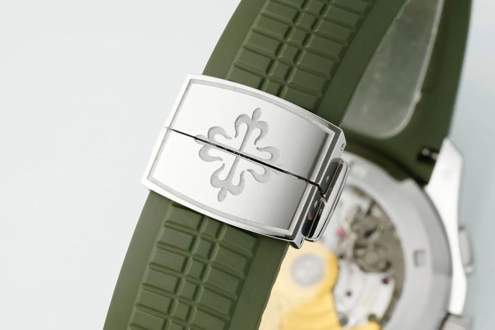 PP Aquanaut 5968 SS DDF 1:1 Best Edition Green Dial on Green Rubber Strap A520 26 622350dd1013859 阿默表行AmoWatch