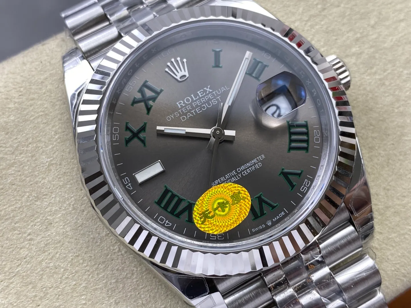 ROLEX DateJust 41mm SS 126334 VSF 1:1 Best Edition 904L Steel Gray Roman Dial on Jubilee Bracelet V2s (Free Sprung) 31 6315f872a48ef46 AMO Watch