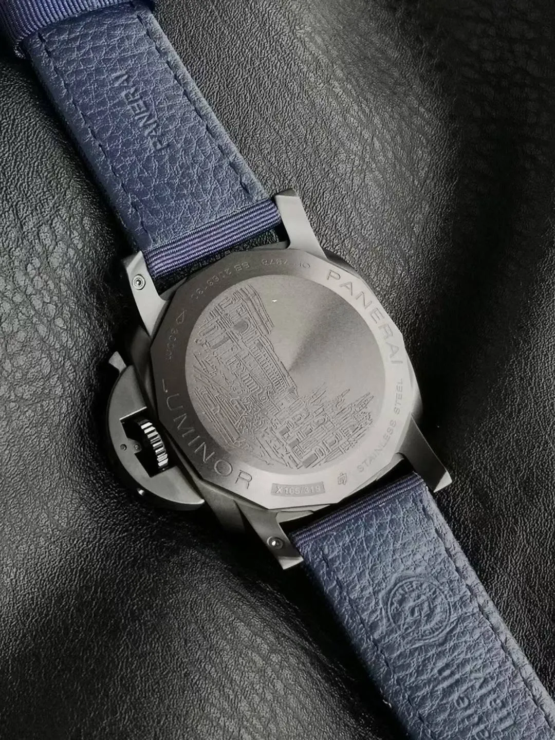 Panerai PAM2319 44mm DLC VSF 1:1 Best Edition Blue Ombre Dial on Blue Nylon Strap Asian P900 27 653792690ecdf46 AMO Watch
