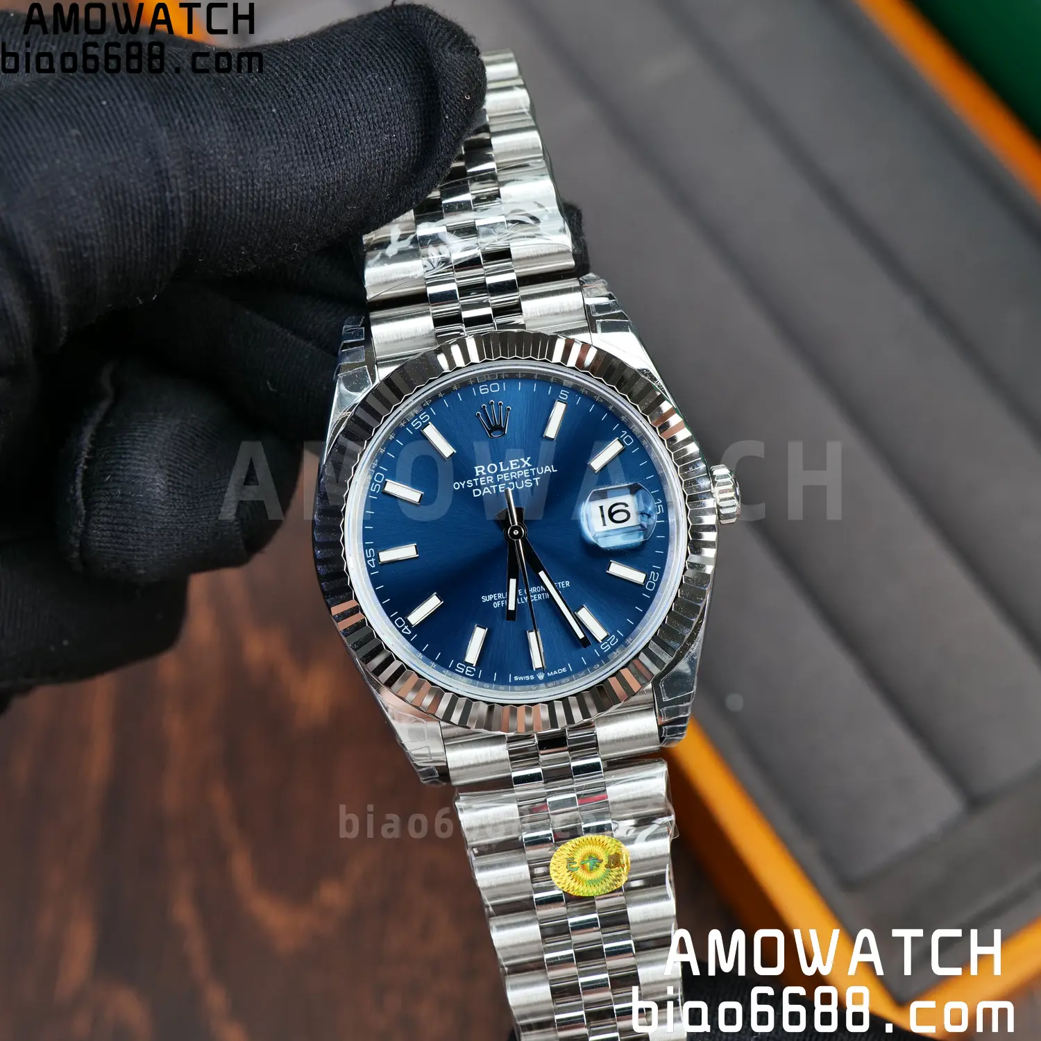 ROLEX DateJust 41mm SS 126334 VSF 1:1 Best Edition 904L Steel Blue Stick Dial on Jubilee Bracelet V2s (Free Sprung) 59 67ec1c2f3eac4d8 AMO Watch