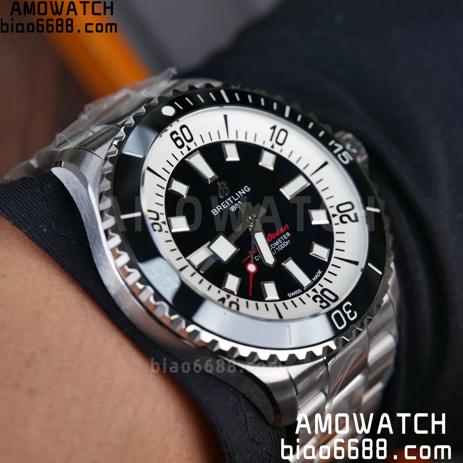 Breitling Superocean 44 SS TF Factory 1:1 Best Edition Black Dial on SS Bracelet A2824 79 67ff5a60a9af2ba AMO Watch