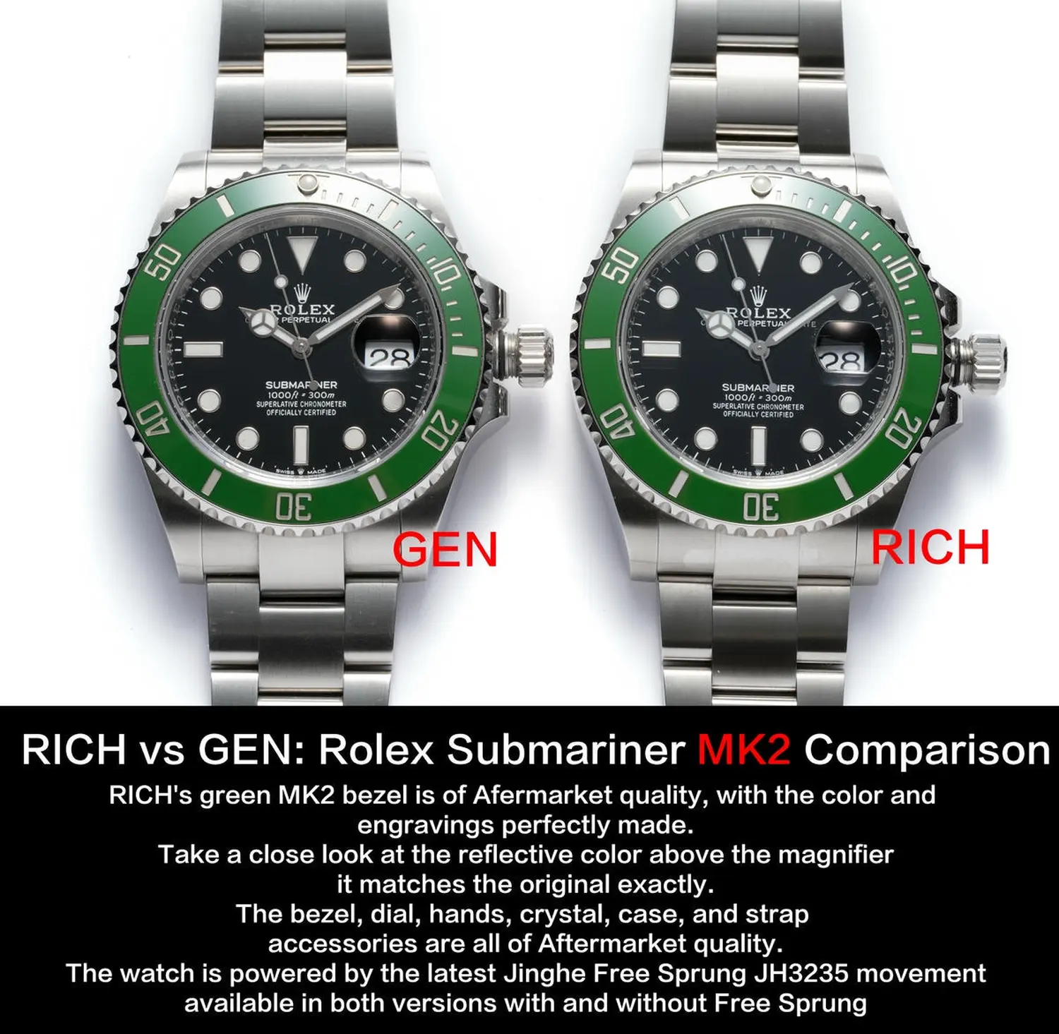 Rolex Submariner 41mm 126610 LV 2025 MK2 Kermit RICH 1:1 Best Edition 904L SS Case and Bracelet JH3235 V2 (Free Sprung) 108 69ab0537a821a61 阿默表行AmoWatch