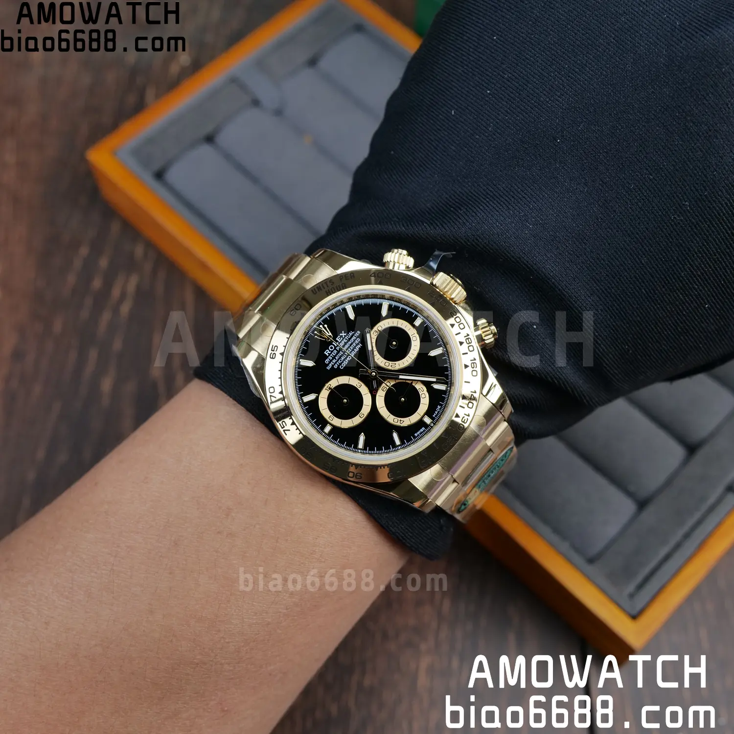 Rolex Daytona 126508 RCF RGF 1:1 Best Edition Black Dial on YG Bracelet JH4131 V2 220g Free Sprung 60 6daac55f0e4e820 AMO Watch