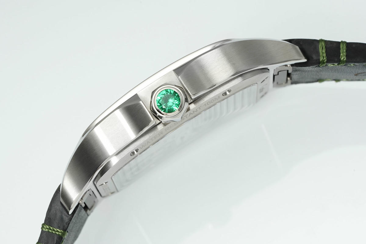 Cartier Santos Skeleton SS RICH 1:1 Best Edition Skeleton Green Dial on Green Leather Strap 9611MC Super Clone V2 26 6ddbed7c2fc7f5f AMO Watch