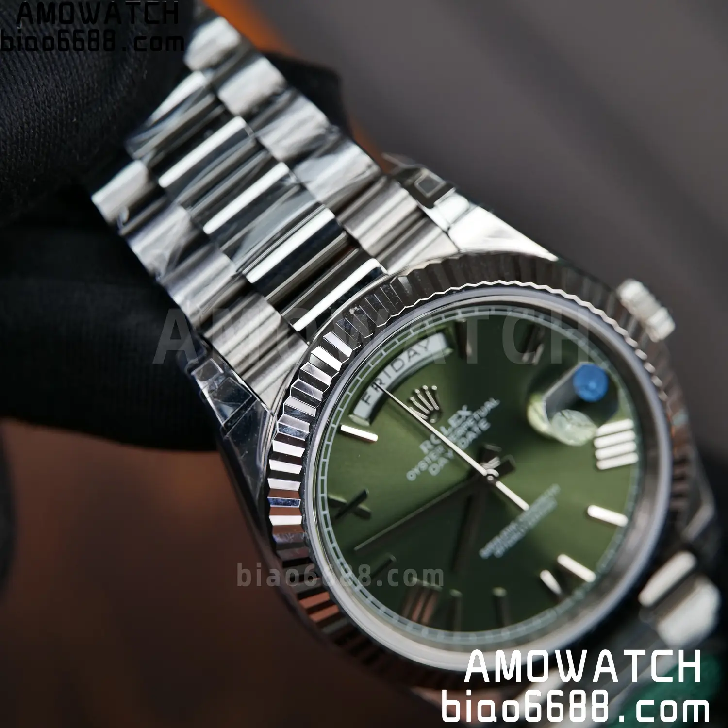 Rolex Day Date 40 SS 228236 RCF 1:1 Best Edition Green Roman Dial on President Bracelet VR3255 (211g) 52 6f06c33aa92a44b AMO Watch