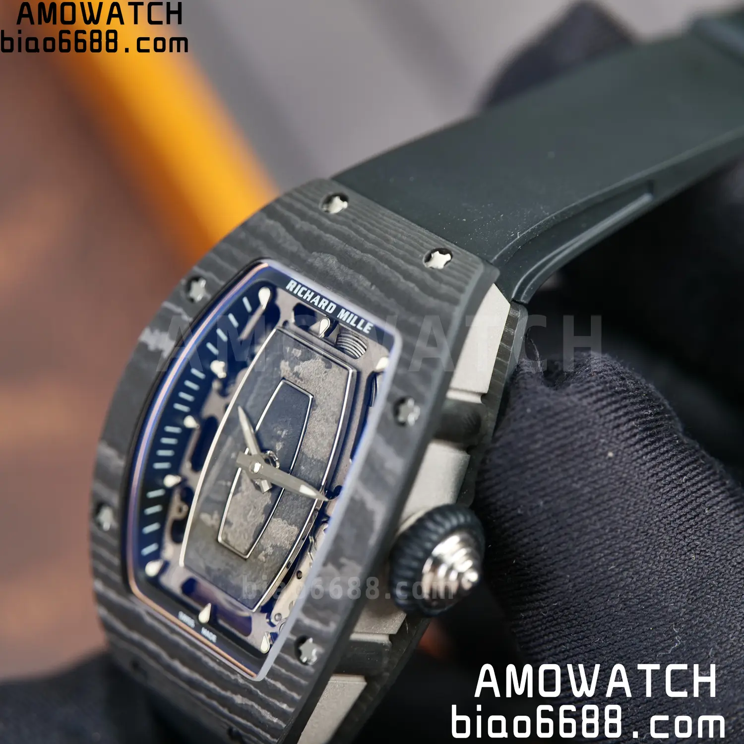 Richard Mille RM07 RM07-01 Ladies ZF 1:1 Best Edition NTPT Case Black Rubber Strap 96 70de398846bdc7c AMO Watch