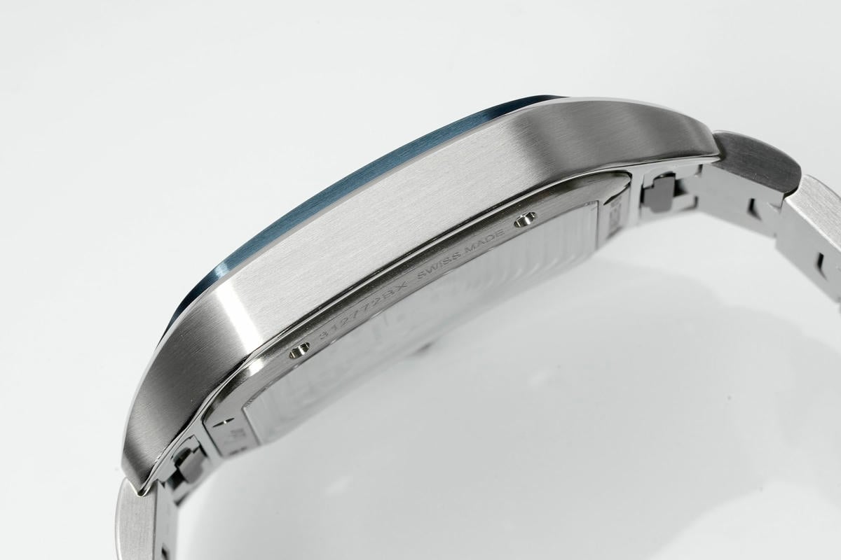 Cartier Santos Skeleton SS RICH 1:1 Best Edition Skeleton Dial Blue Bezel on SS SmartLink Bracelet 9611MC Super Clone V2 25 71f437407858878 AMO Watch