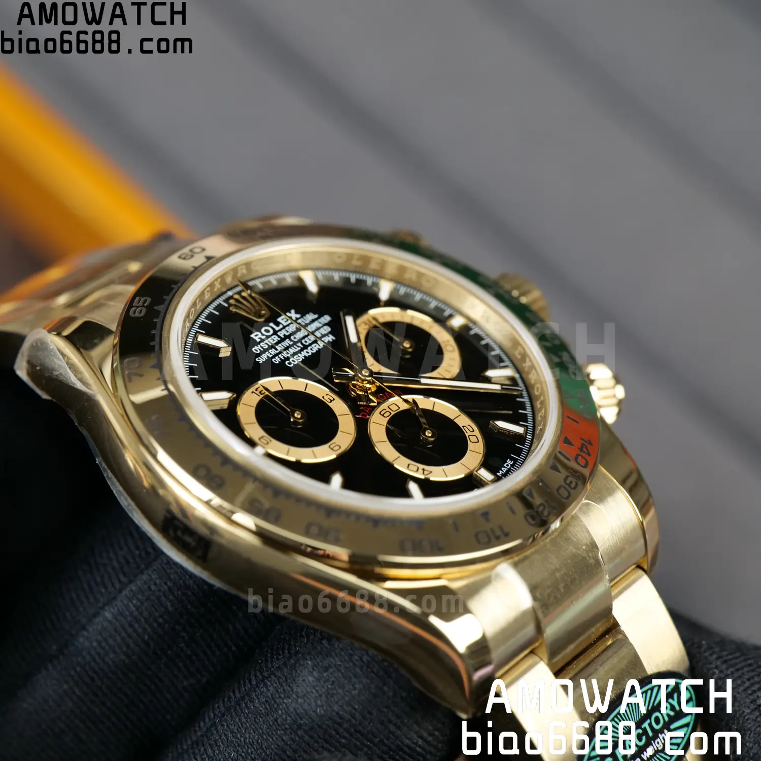 Rolex Daytona 126508 RCF RGF 1:1 Best Edition Black Dial on YG Bracelet JH4131 V2 220g Free Sprung 79 72769920ea91916 AMO Watch