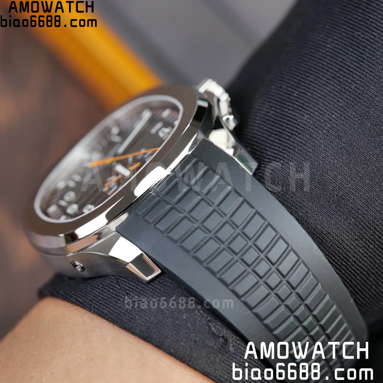 PP Aquanaut 5968 SS DDF 1:1 Best Edition Gray Dial on Black Rubber Strap A520 88 72f4e82bf4947d3 AMO Watch