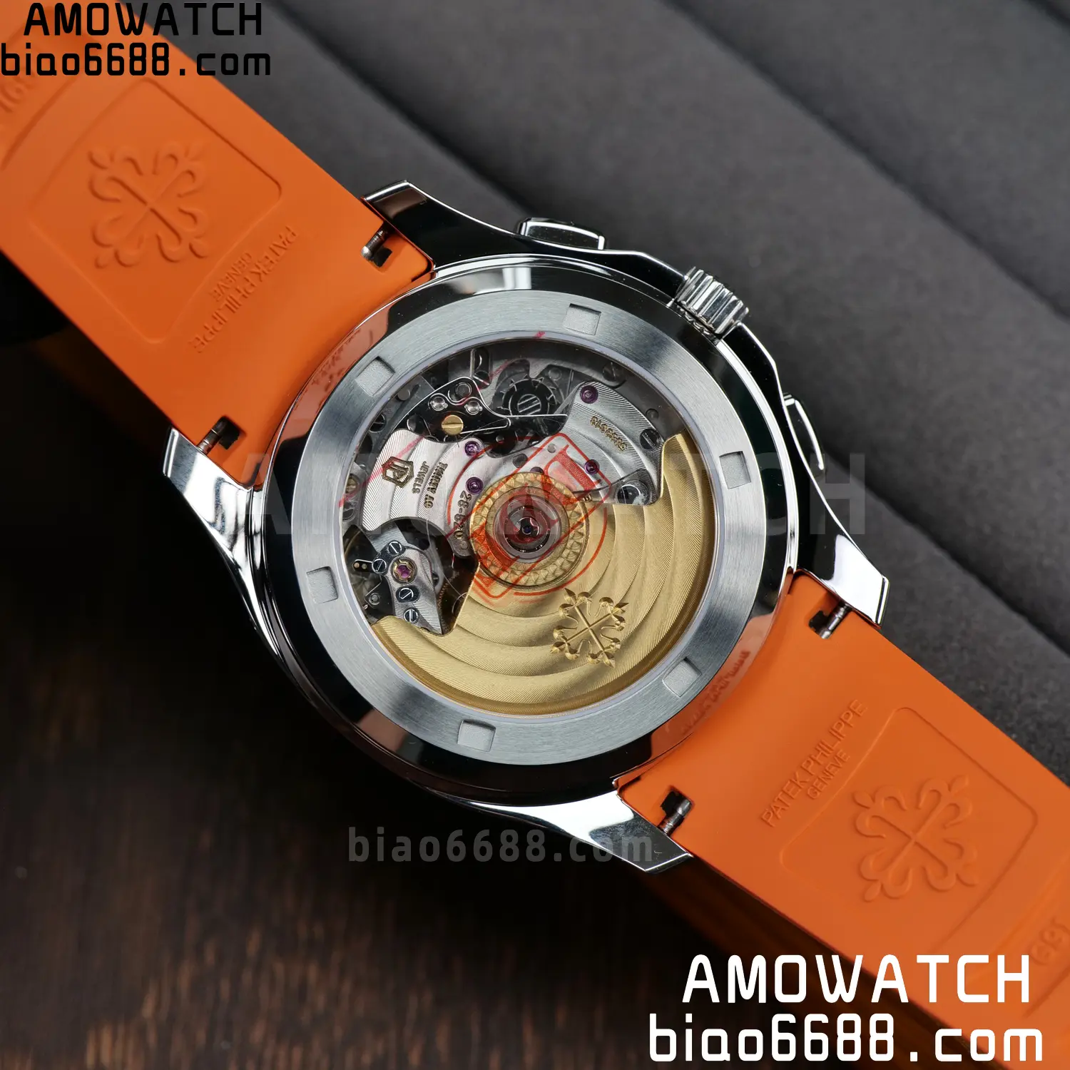 PP Aquanaut 5968 SS DDF 1:1 Best Edition Gray Dial on Orange Rubber Strap A520 82 78f0611965cc4be AMO Watch
