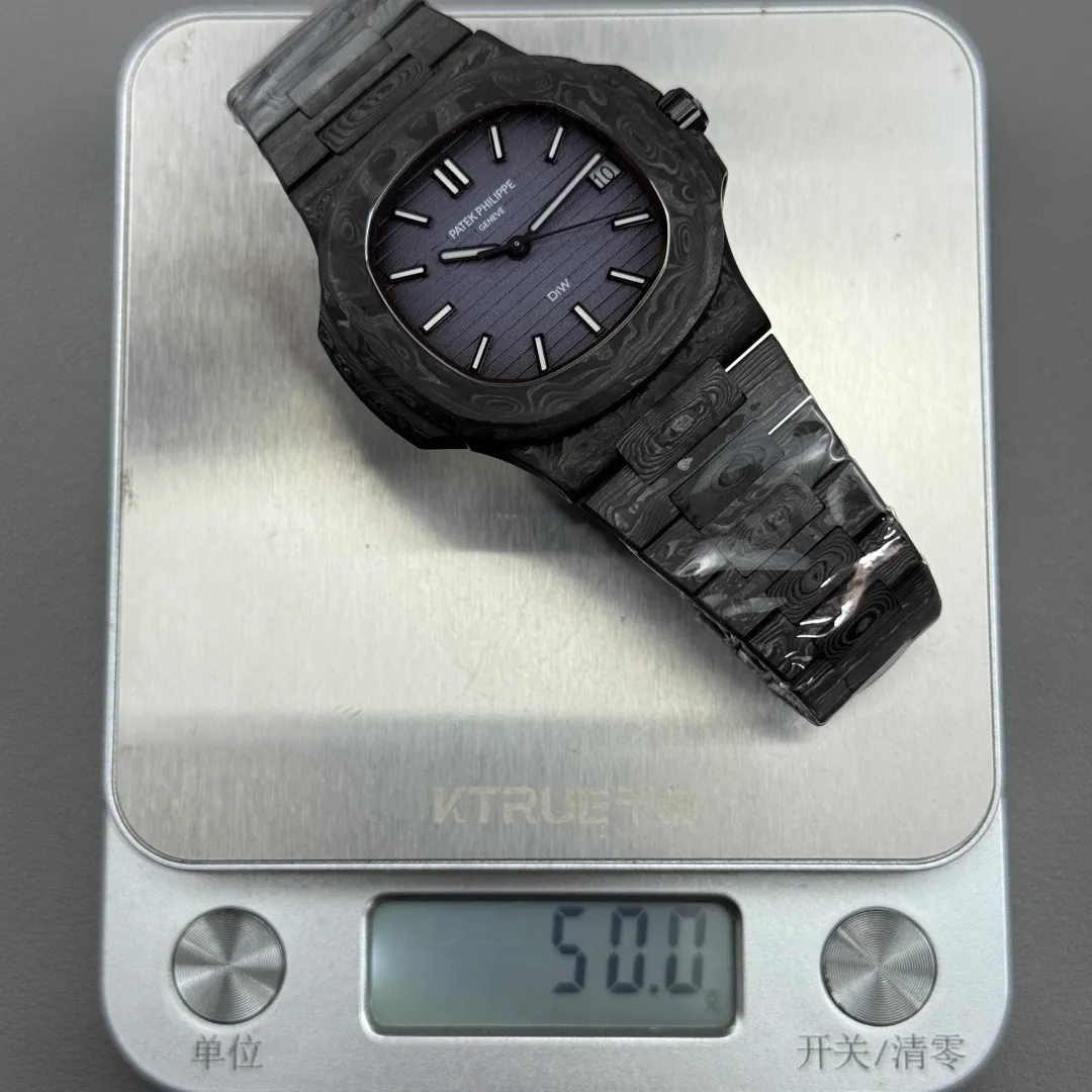 PP Nautilus 5711 DIW Carbon DIWF 1:1 Best Edition Blue Dial On Carbon Bracelet DD324 24 7917363f3539fd9 阿默表行AmoWatch