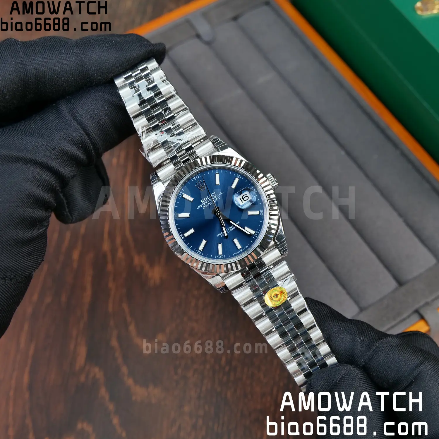 ROLEX DateJust 41mm SS 126334 VSF 1:1 Best Edition 904L Steel Blue Stick Dial on Jubilee Bracelet V2s (Free Sprung) 58 796bca47ce26927 AMO Watch