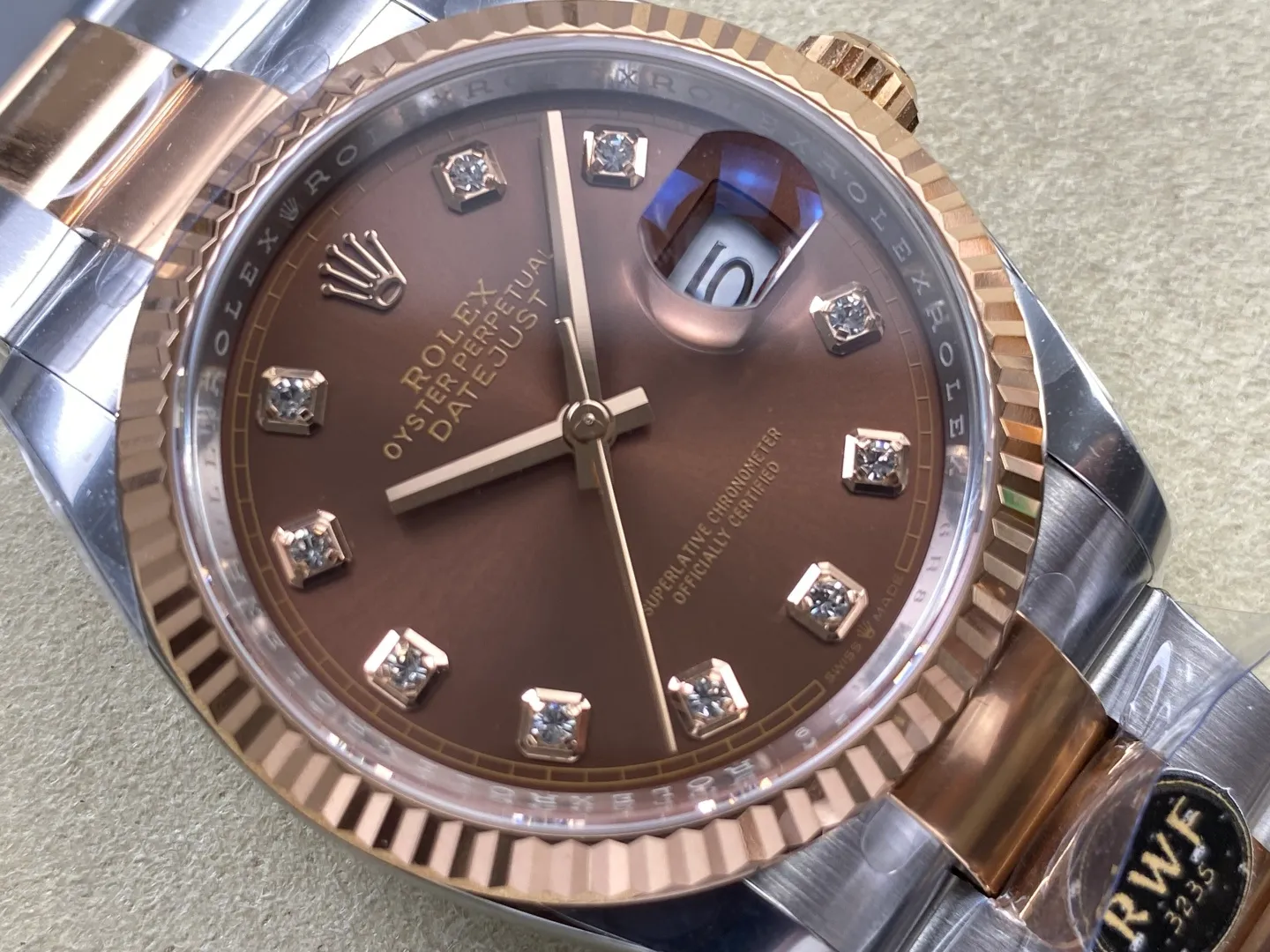 Rolex DateJust 41 126331 RWF 1:1 Best Edition Brown Ddiamond Dial on Oyster Bracelet JH3235 (Free Sprung) 31 7b92b4e436c4ee6 阿默表行AmoWatch