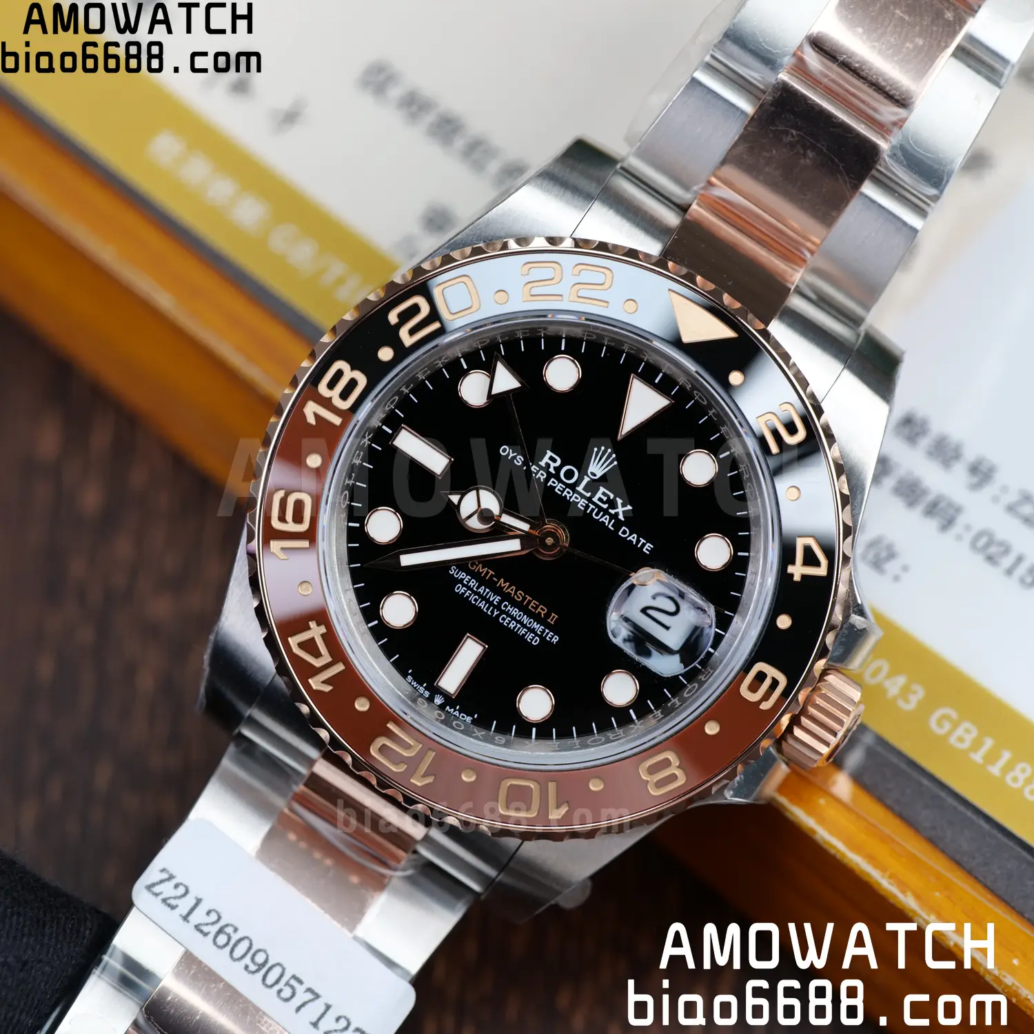 Custom Made Rolex GMT-Master II 126711 CHNR VSF 84 7c3769a7da09d36 AMO Watch