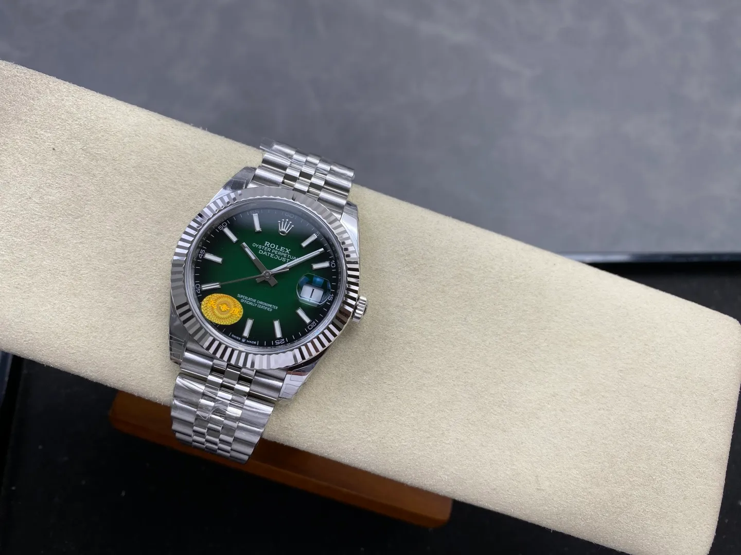 ROLEX DateJust 41mm SS 126334 VSF 1:1 Best Edition 904L Steel Gradient Green Dial on Jubilee Bracelet V2s (Free Sprung) 30 80b217231e9c0c5 AMO Watch