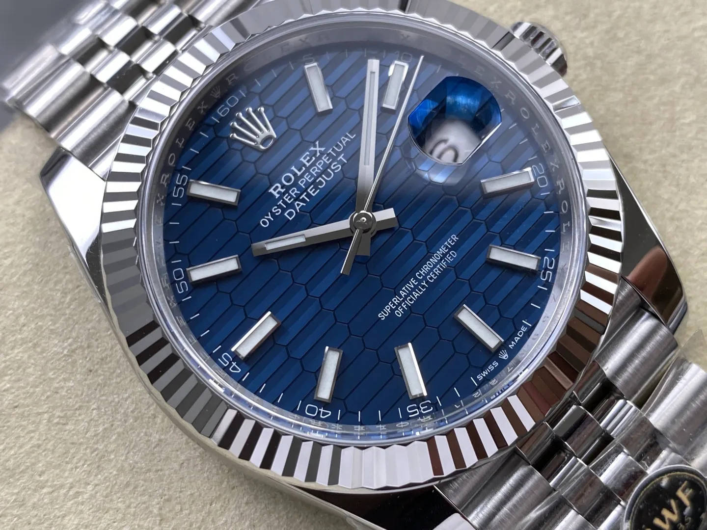 Rolex DateJust 41 126334 RWF 1:1 Best Edition Blue Textured Stick Dial on Jubilee Bracelet JH3235 (Free Sprung) 25 83e3b506dabdcb7 阿默表行AmoWatch