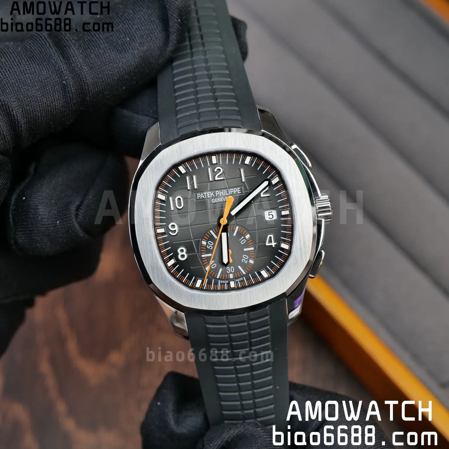 PP Aquanaut 5968 SS DDF 1:1 Best Edition Gray Dial on Black Rubber Strap A520 63 8878d06f521e3cc AMO Watch