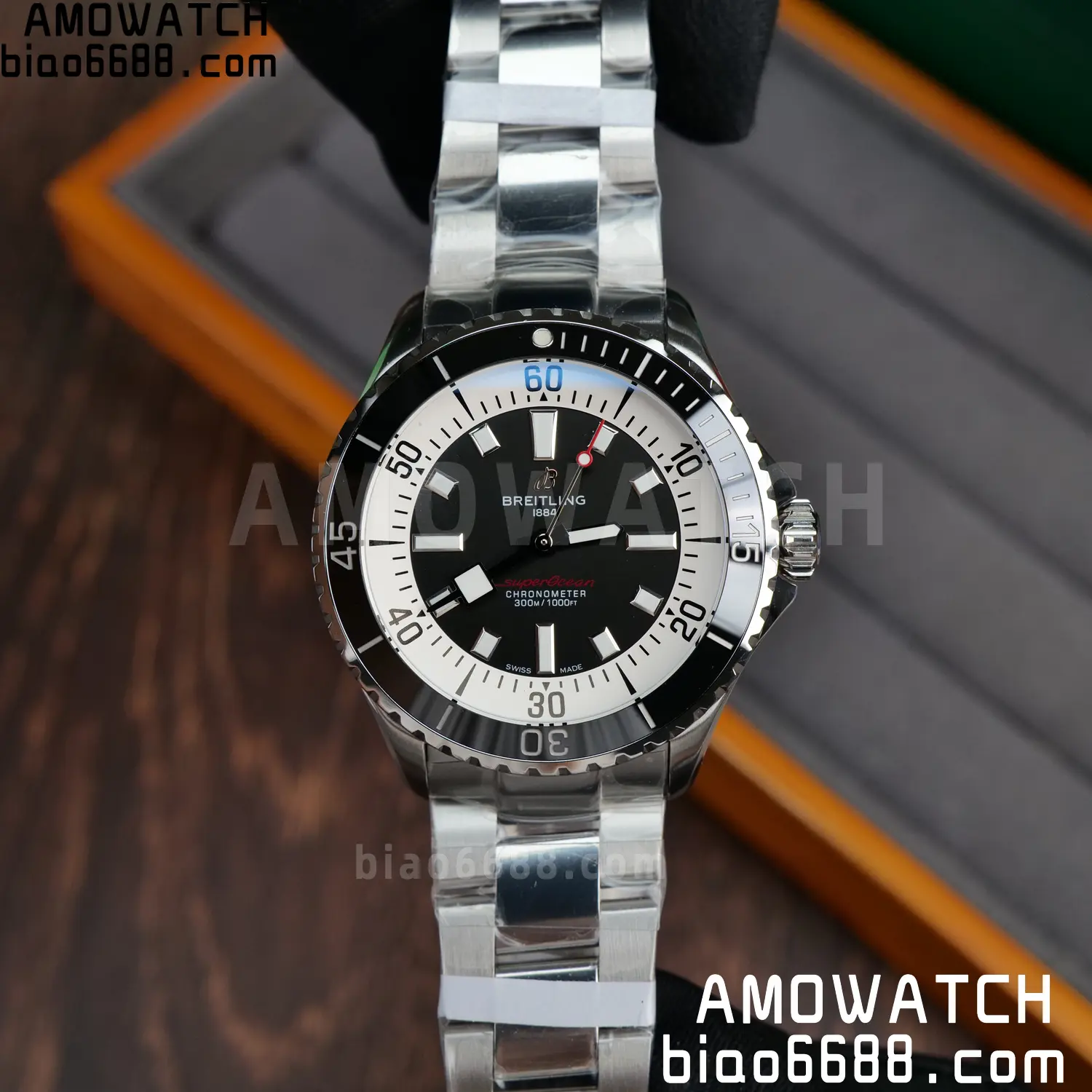 Breitling Superocean 42 SS BLF 1:1 Best Edition Black Dial on SS Bracelet A2824 79 8e4cdae777a251d AMO Watch