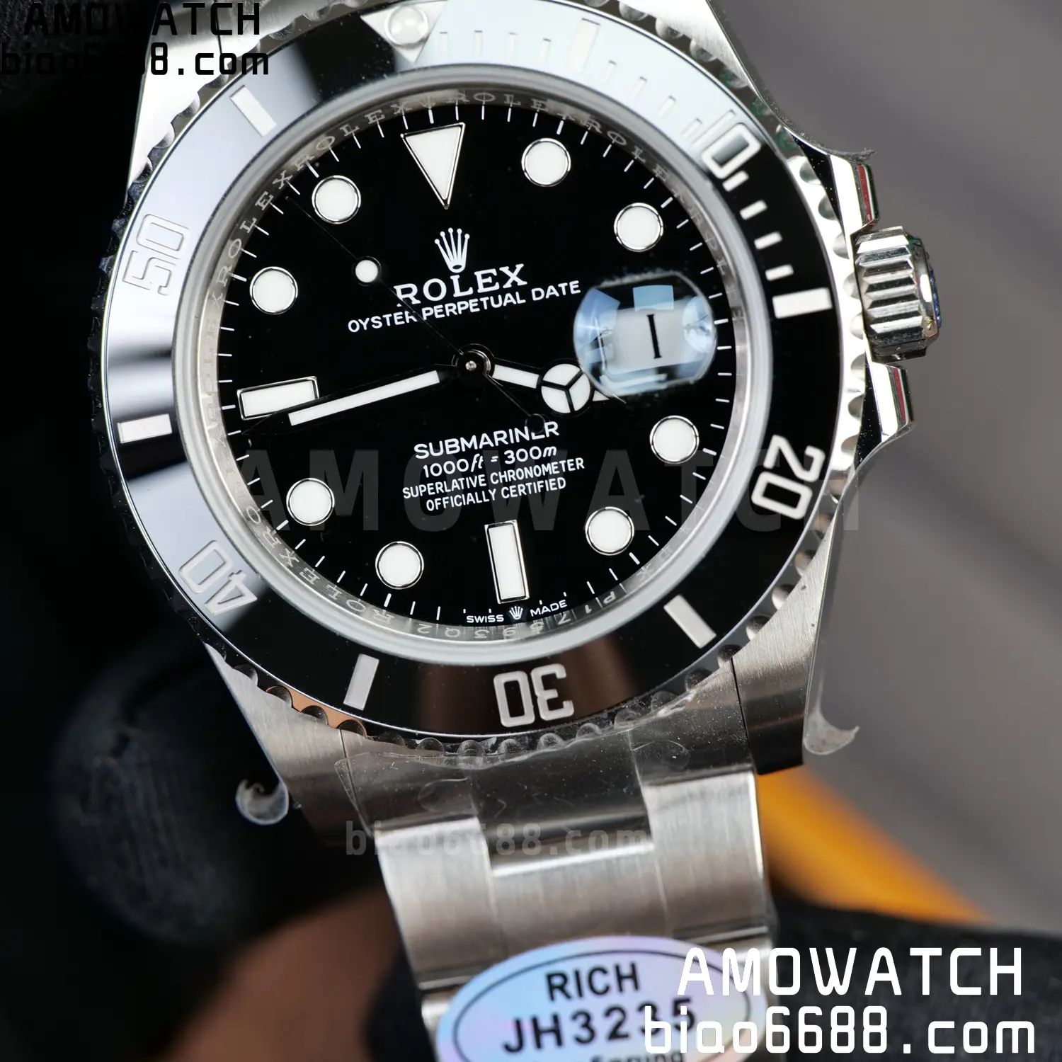 Rolex Submariner 41mm 126610 LN Black RICH 1:1 Best Edition 904L SS Case and Bracelet JH3235 V2 (Free Sprung) 94 90fcaa011e337aa AMO Watch