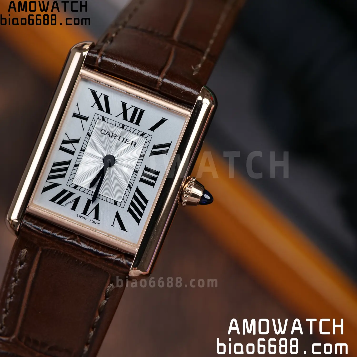 CARTIER Tank Must RG WGTA0011 25.5mm F1 Facftory 1:1 Best Edition White Dial on Brown Leather Strap Ronda 67 979dbe8f78e1129 AMO Watch