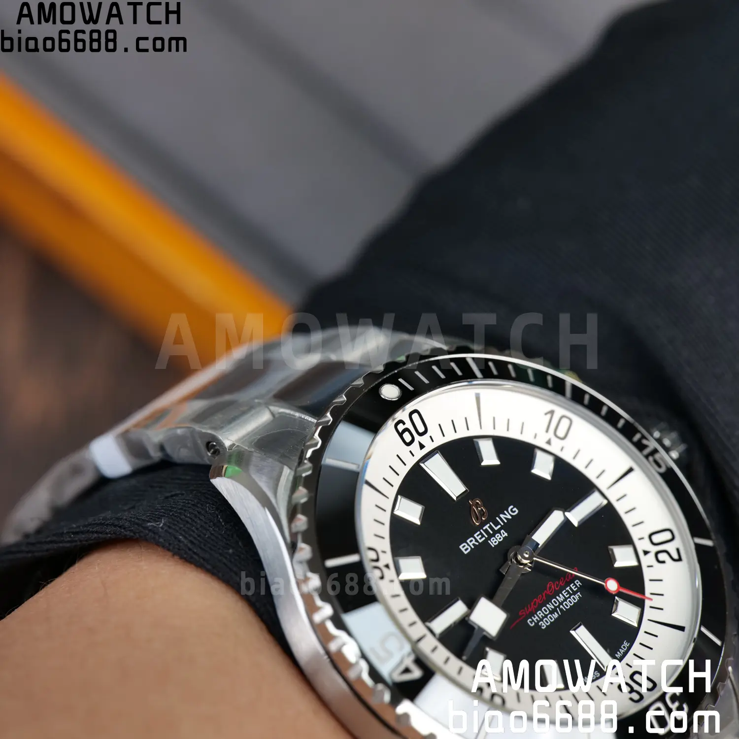 Breitling Superocean 42 SS BLF 1:1 Best Edition Black Dial on SS Bracelet A2824 106 98f9fdd421e37c5 AMO Watch
