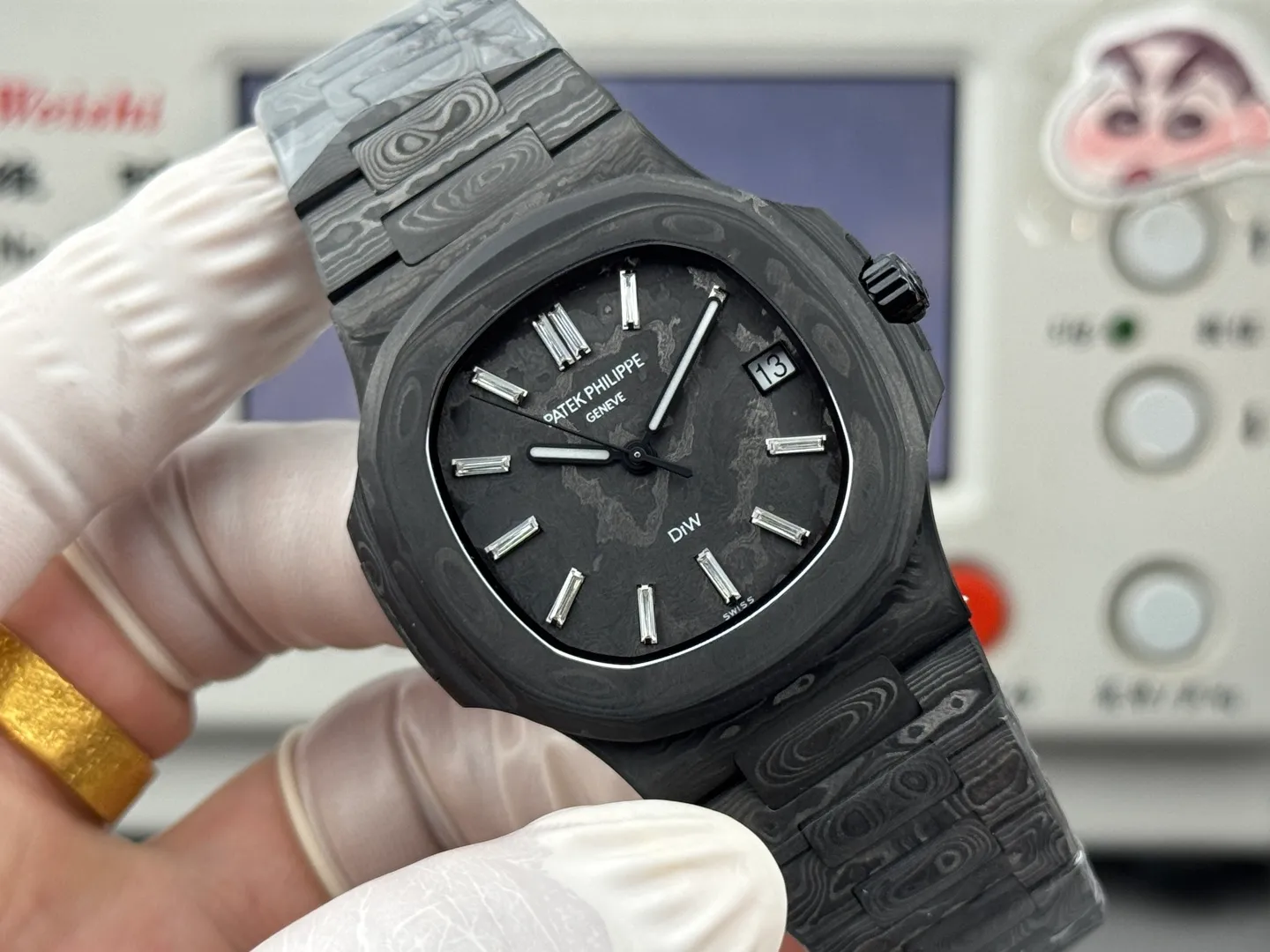 PP Nautilus 5711 DIW Carbon DIWF 1:1 Best Edition Blue/Black Dial On Carbon Bracelet DD324 20 9a475c09687205b 阿默表行AmoWatch