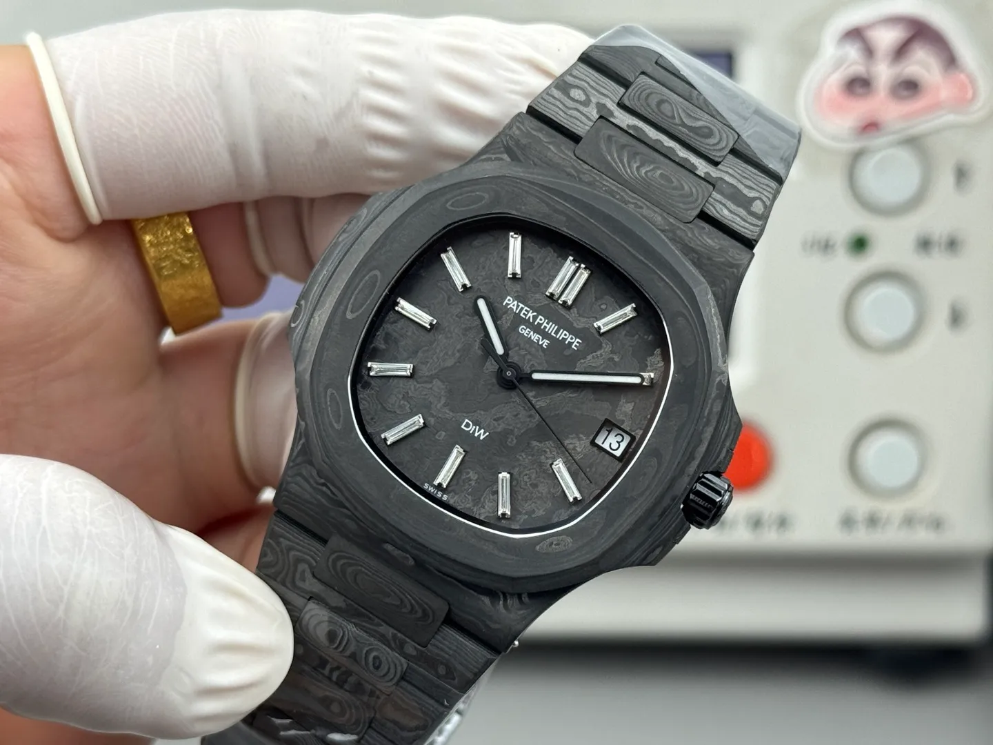 PP Nautilus 5711 DIW Carbon DIWF 1:1 Best Edition Blue/Black Dial On Carbon Bracelet DD324 22 9d9c8c44d27cf74 阿默表行AmoWatch