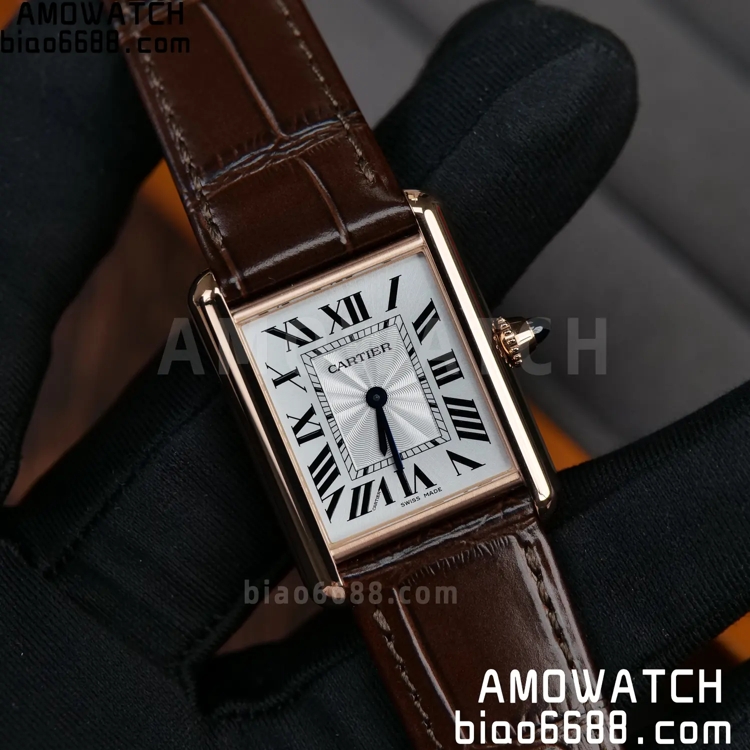 CARTIER Tank Must RG WGTA0011 25.5mm F1 Facftory 1:1 Best Edition White Dial on Brown Leather Strap Ronda 76 9ee639e4420a354 AMO Watch